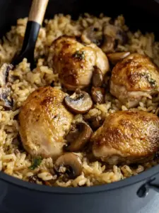 One Pot Mushroom Chicken and Rice for Cozy Nights In 6 One Pot Mushroom Chicken and Rice