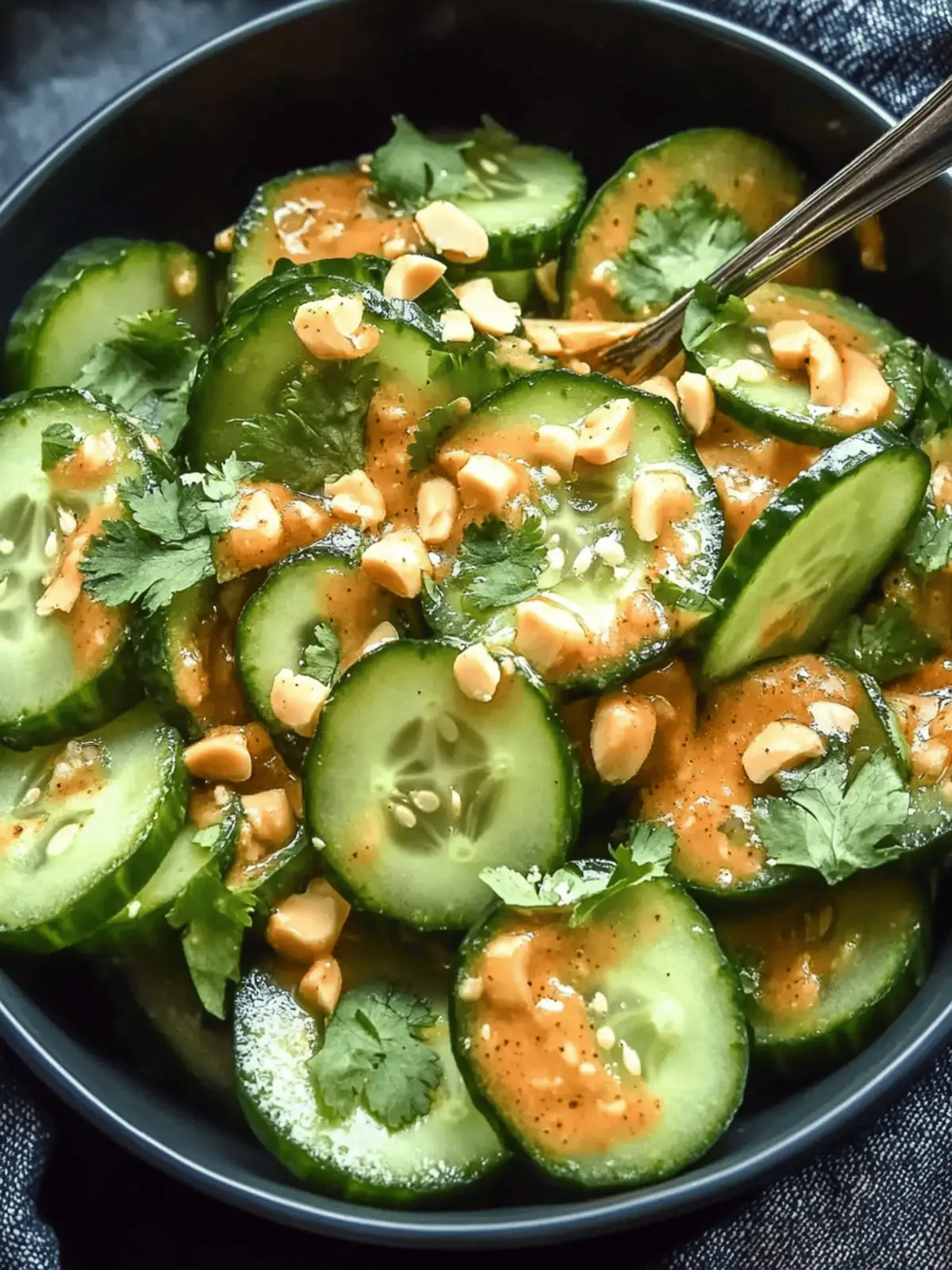 Zesty Cucumber Salad with Spicy Peanut Dressing Delight 2 Refreshing Cucumber Salad with Spicy Peanut Dressing