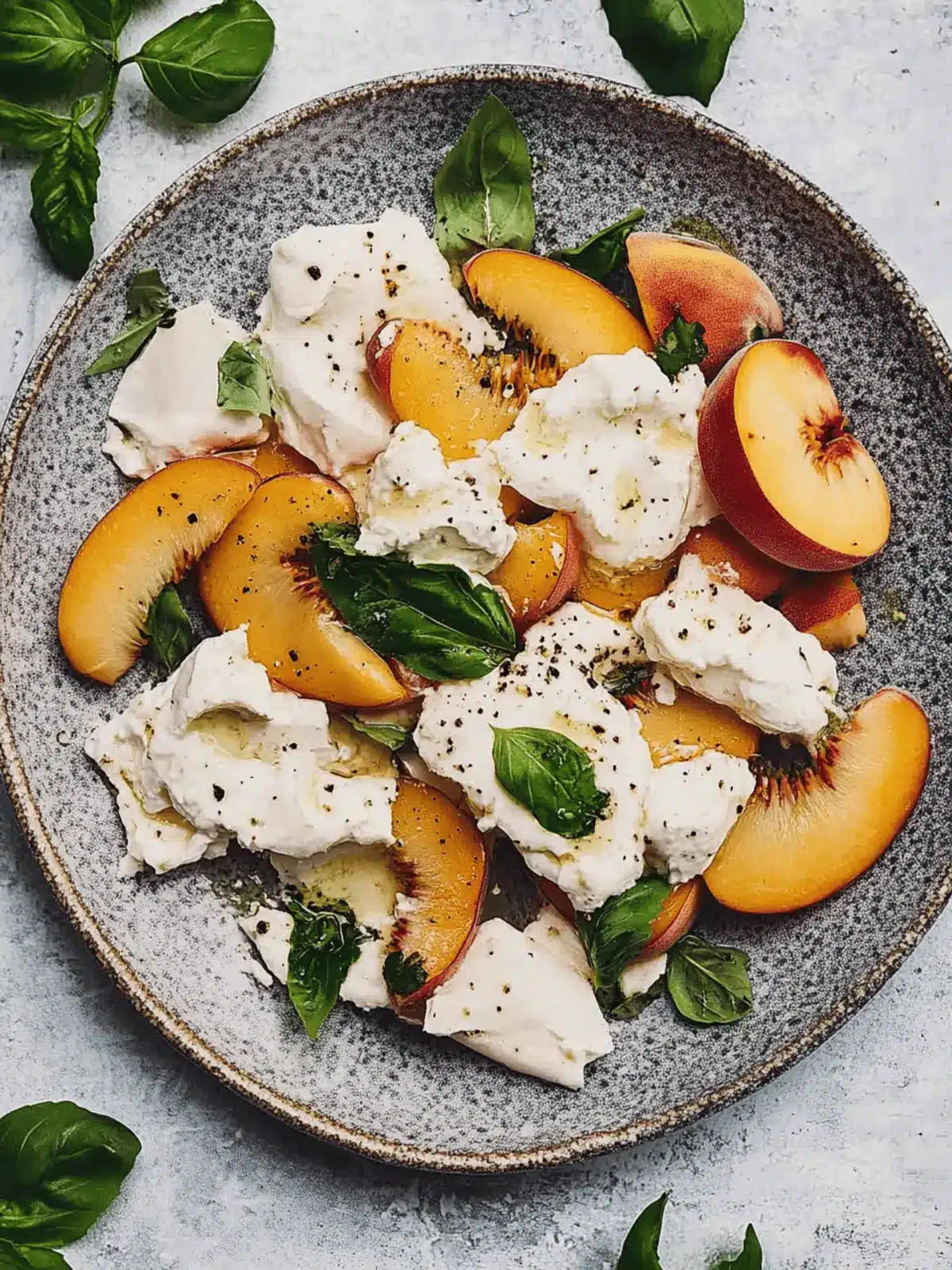 Delicious 10-Minute Peach & Burrata Salad for Summer Bliss 5 10-Minute Peach & Burrata Salad