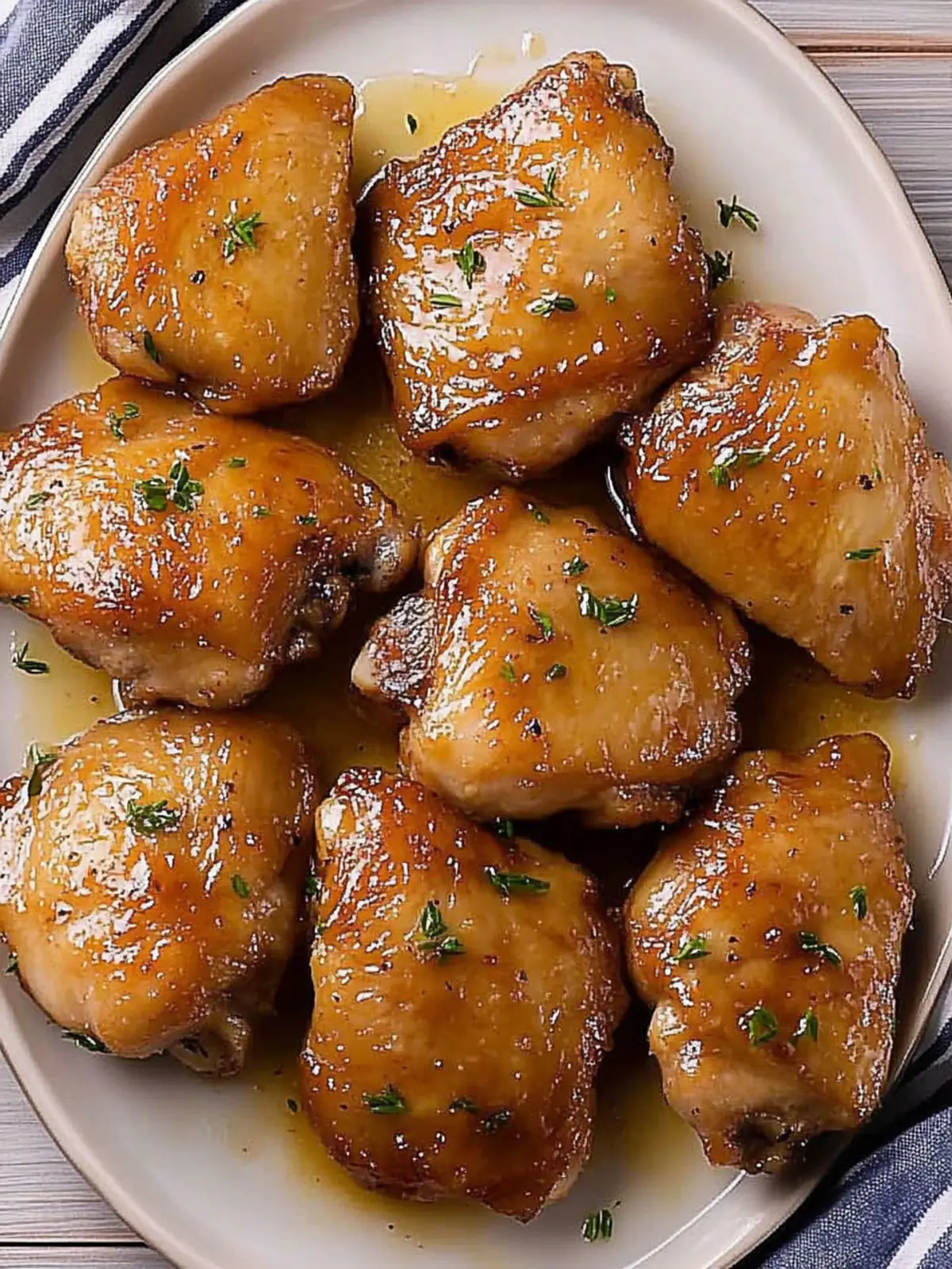 Delicious Baked Boneless Chicken Thighs in Honey Garlic Sauce 2 Baked Boneless Chicken Thighs
