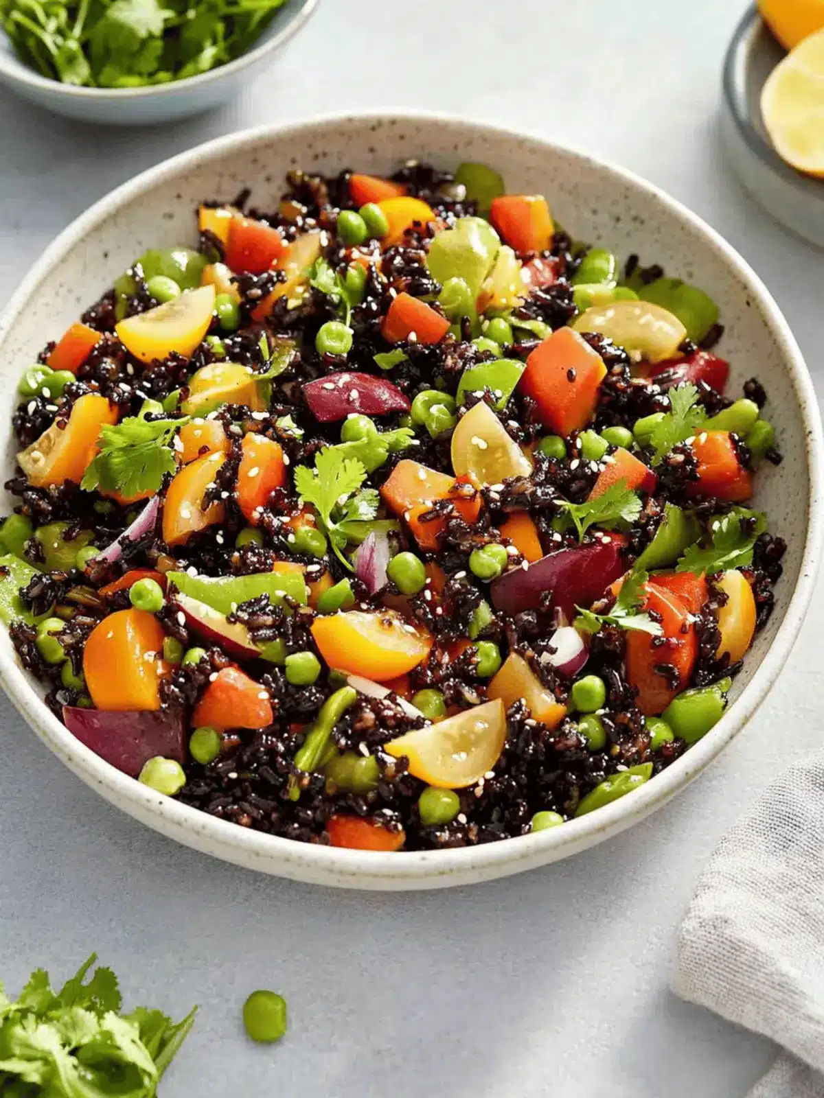 Vibrant Asian Black Rice Salad with Citrus Twist 5 Asian Black Rice Salad