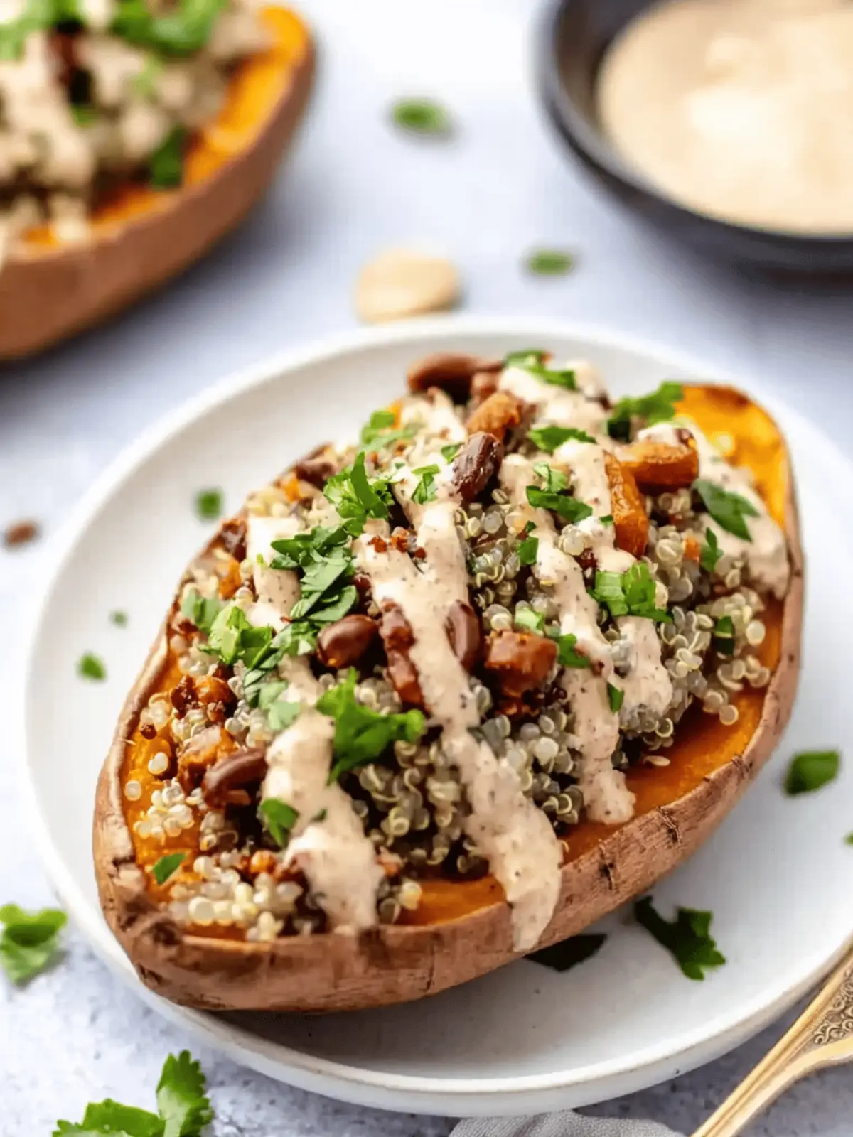 Vegan Stuffed Sweet Potatoes with Mediterranean Quinoa Magic 5 Vegan Stuffed Sweet Potatoes with Mediterranean Quinoa