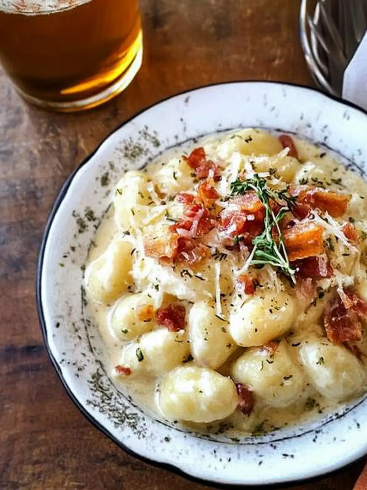 Gnocchi with Bacon Cream Sauce: A Cozy Dinner Delight 3 Gnocchi with Bacon Cream Sauce