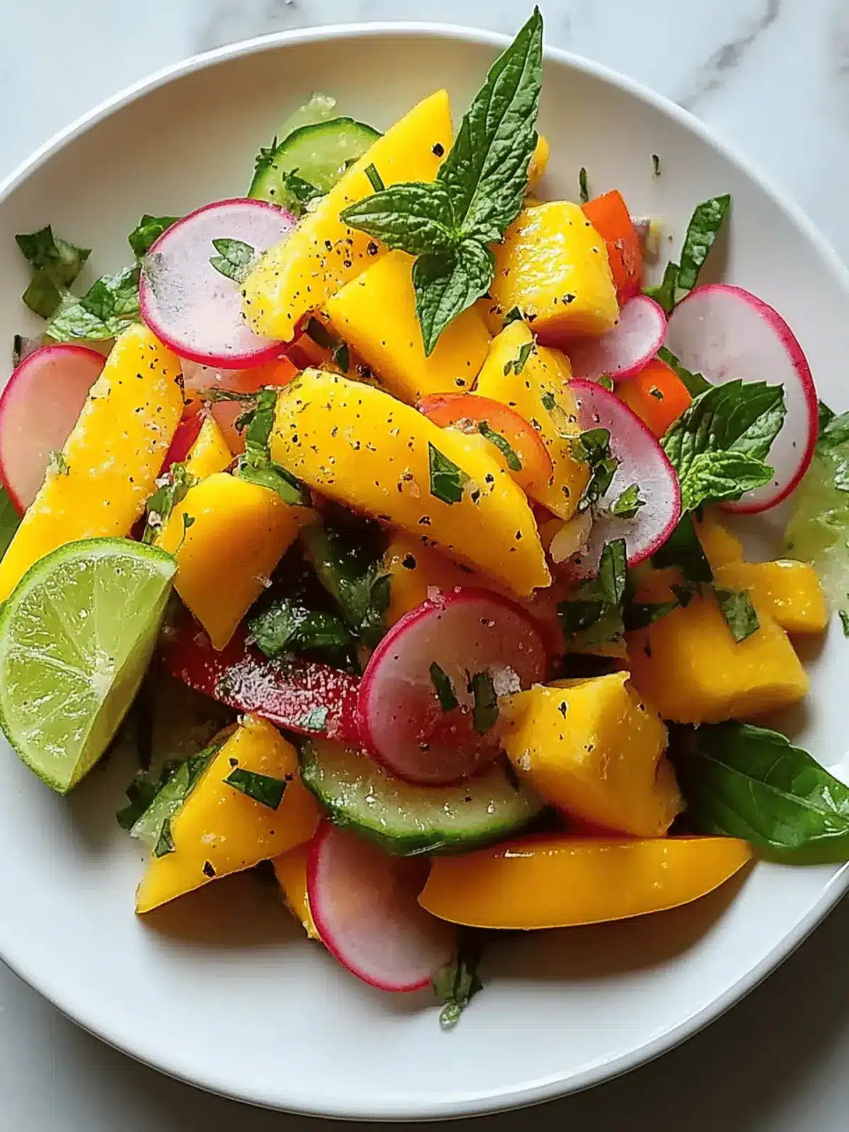 Zesty Refreshing Mango Salad Recipe with Lime Dressing Delight 3 Refreshing Mango Salad Recipe with Lime Dressing