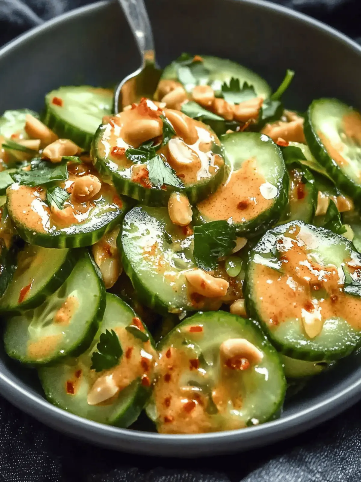 Zesty Cucumber Salad with Spicy Peanut Dressing Delight 3 Refreshing Cucumber Salad with Spicy Peanut Dressing
