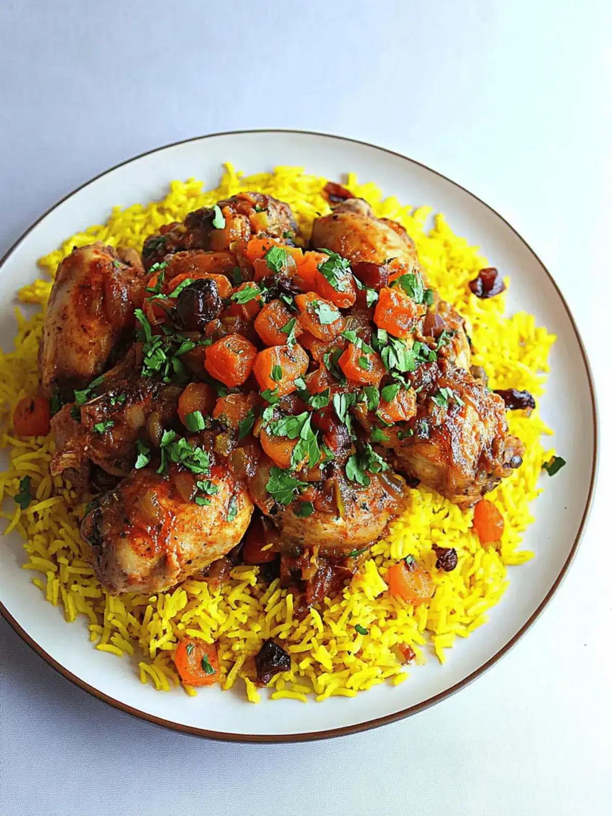 Savory Chicken Tagine with Yellow Rice for a Cozy Dinner 4 Chicken Tagine with Yellow Rice