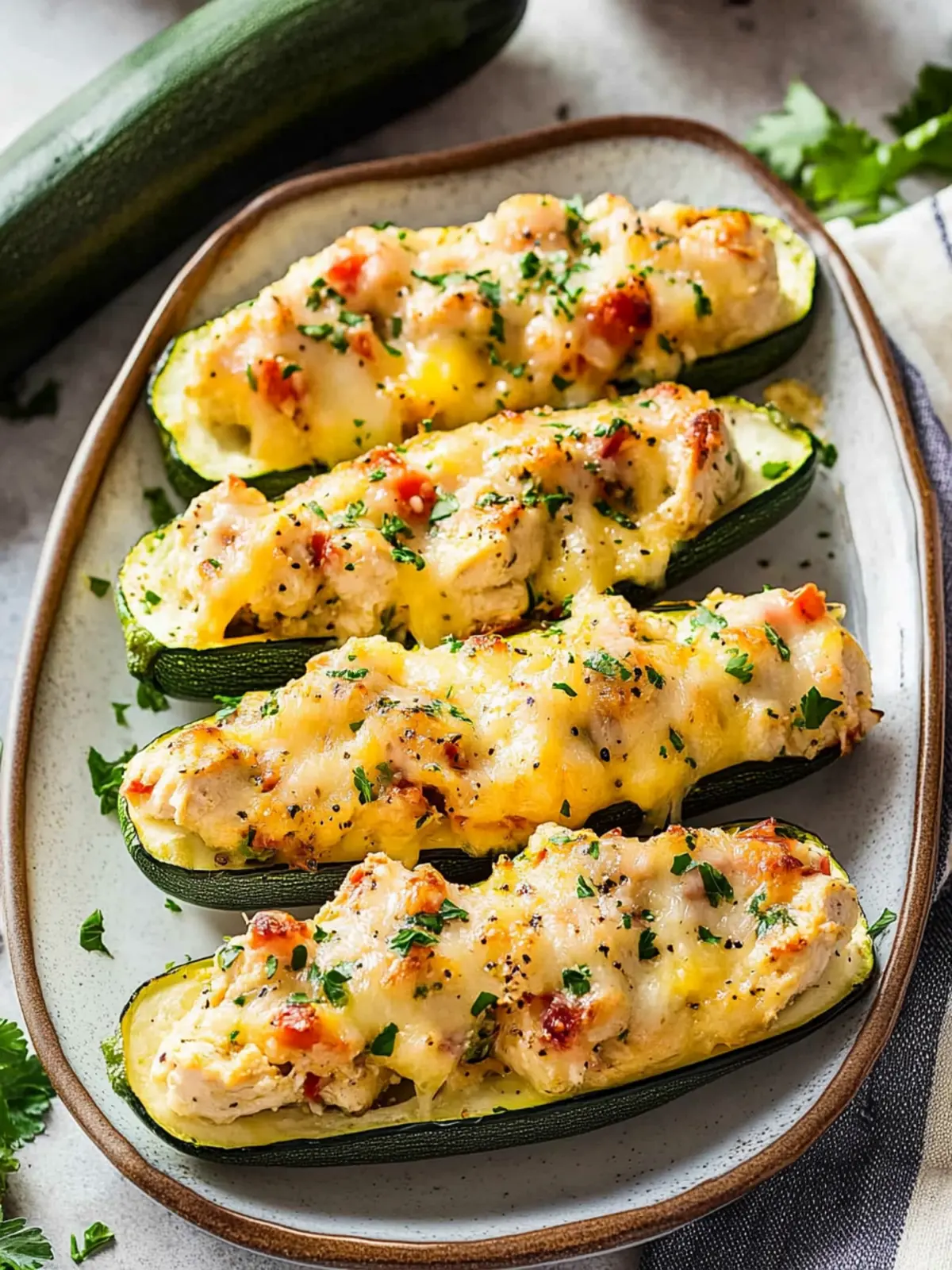 Savory Stuffed Zucchini Boats With Chicken You’ll Crave 5 Stuffed Zucchini Boats With Chicken