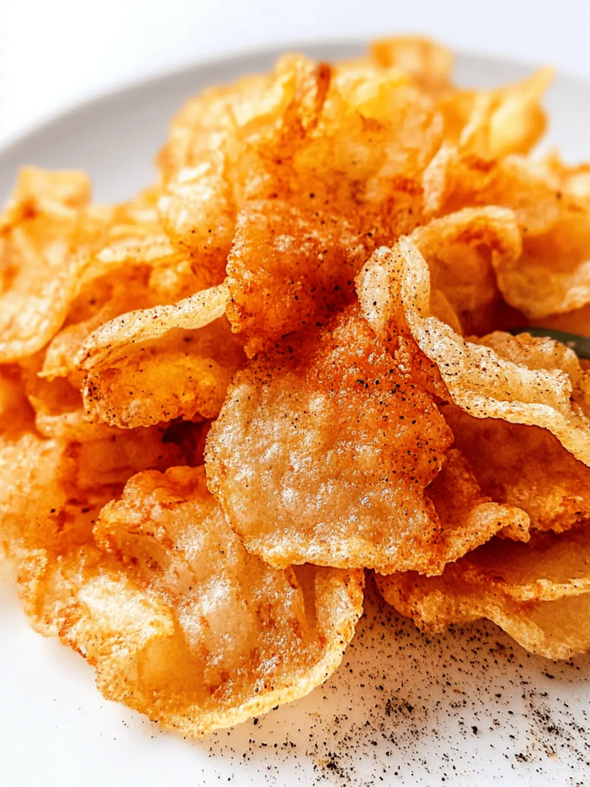 Crispy Vegan Pork Rinds: Crunchy Fried Rice Paper Bliss 5 Vegan Pork Rinds (Fried Rice Paper)