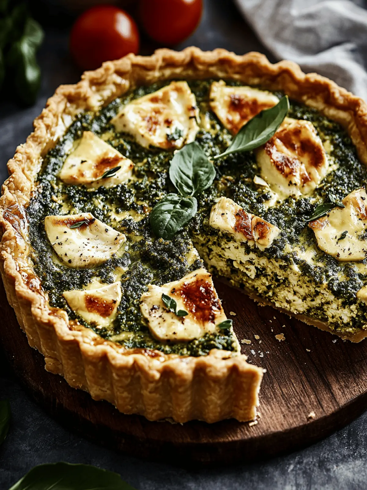 Pesto Chicken Quiche: Easy Gourmet Delight for Any Meal 5 Pesto Chicken Quiche