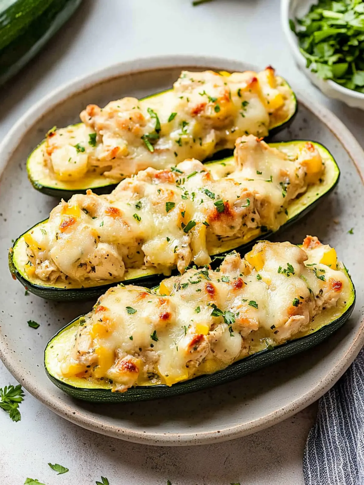 Savory Stuffed Zucchini Boats With Chicken You’ll Crave 3 Stuffed Zucchini Boats With Chicken