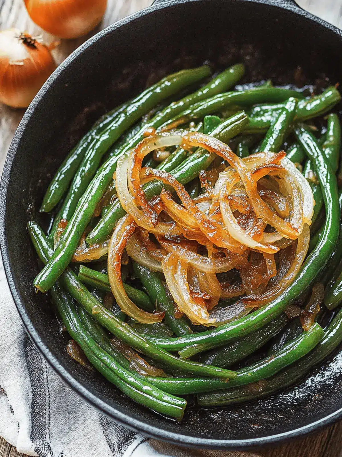 Sautéed Green Beans with French Onions: A Flavor Boost! 4 Sautéed Green Beans with French Onions
