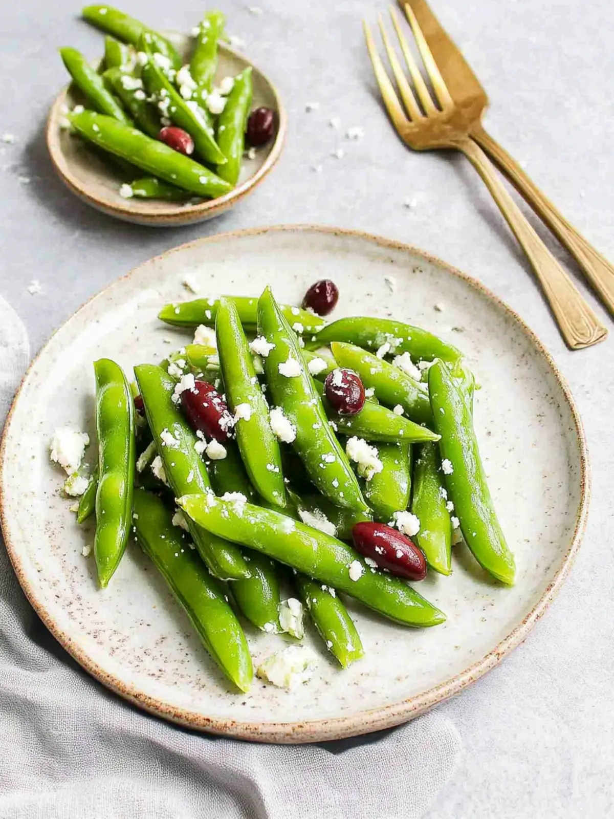 Delicious Greek Sugar Snap Peas with Feta and Olives 4 Greek Sugar Snap Peas