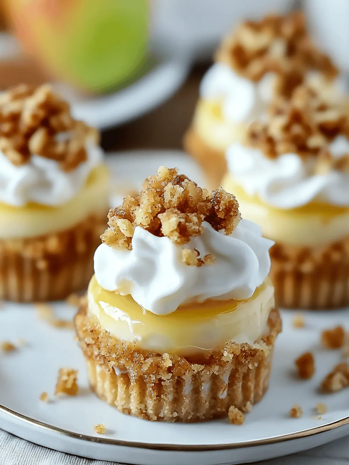 Easy Apple Crisp Mini Cheesecakes That Steal the Show 3 Easy Apple Crisp Mini Cheesecakes