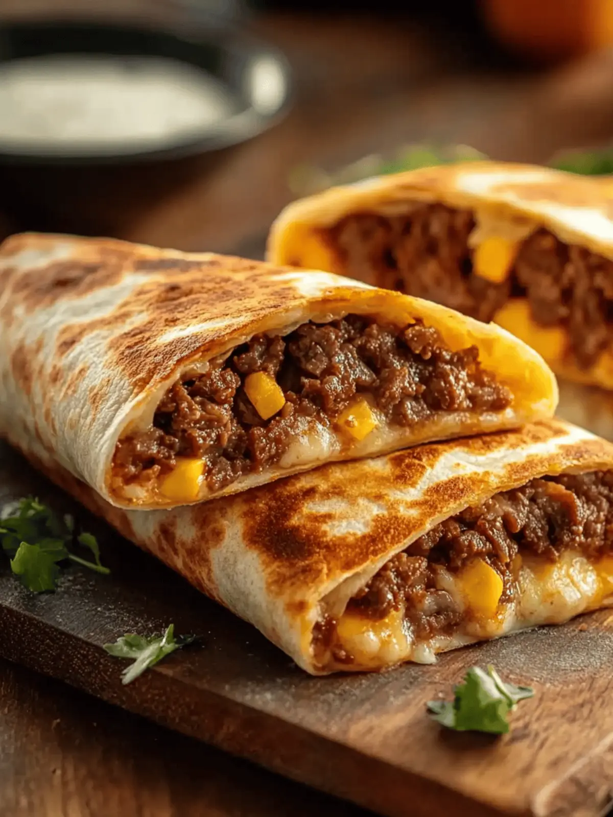 Savor Hearty Beef & Cheese Wraps for Family Taco Night 3 Hearty Beef & Cheese Wraps