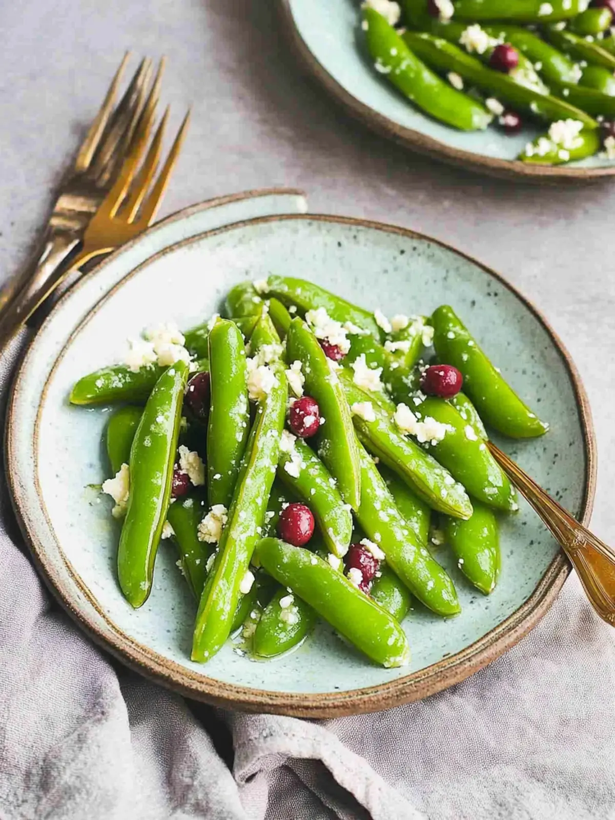 Delicious Greek Sugar Snap Peas with Feta and Olives 2 Greek Sugar Snap Peas