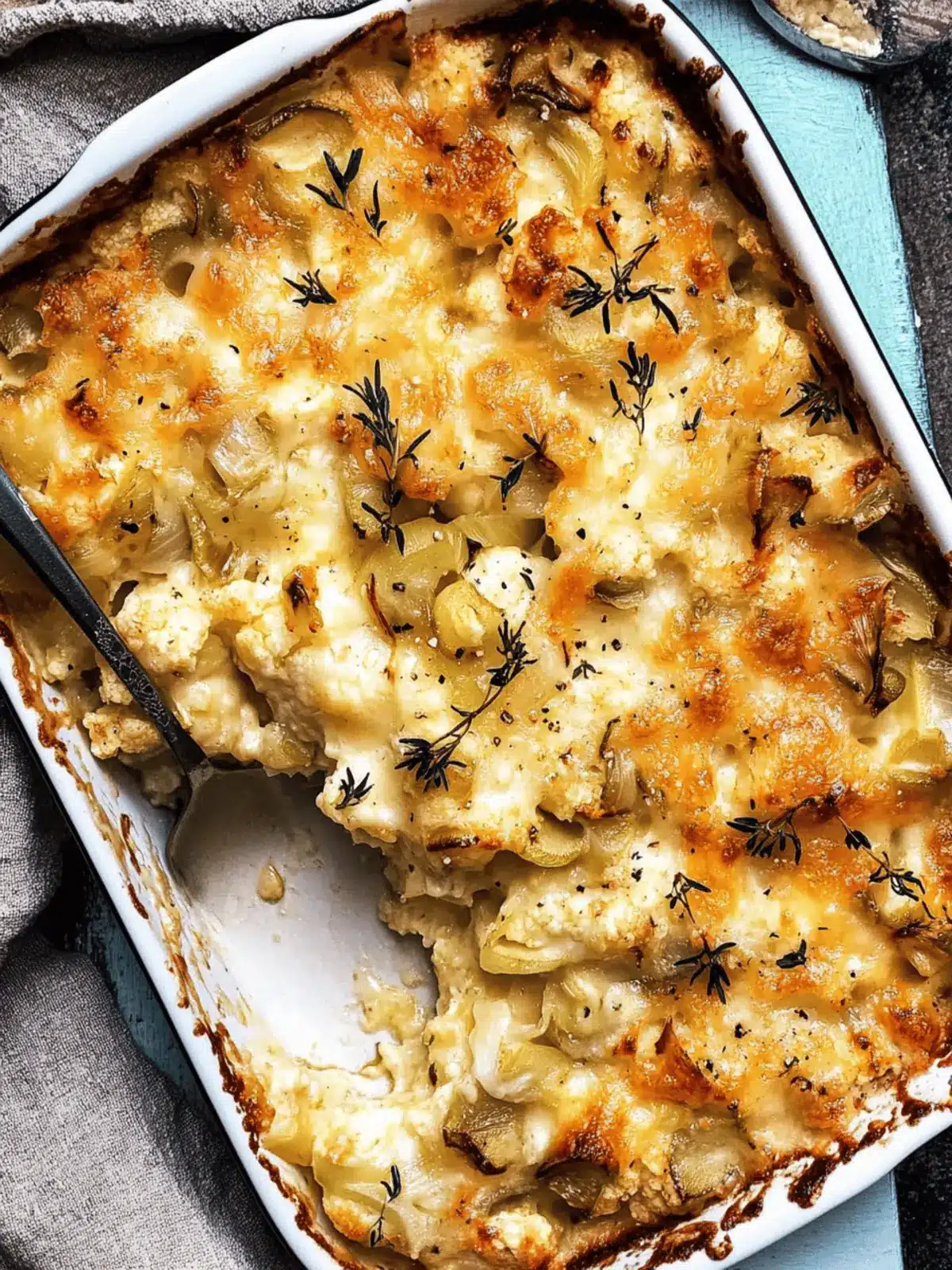 Creamy Cauliflower Gratin with Leeks and White Cheddar Delight 3 Cauliflower Gratin With Leeks and White Cheddar