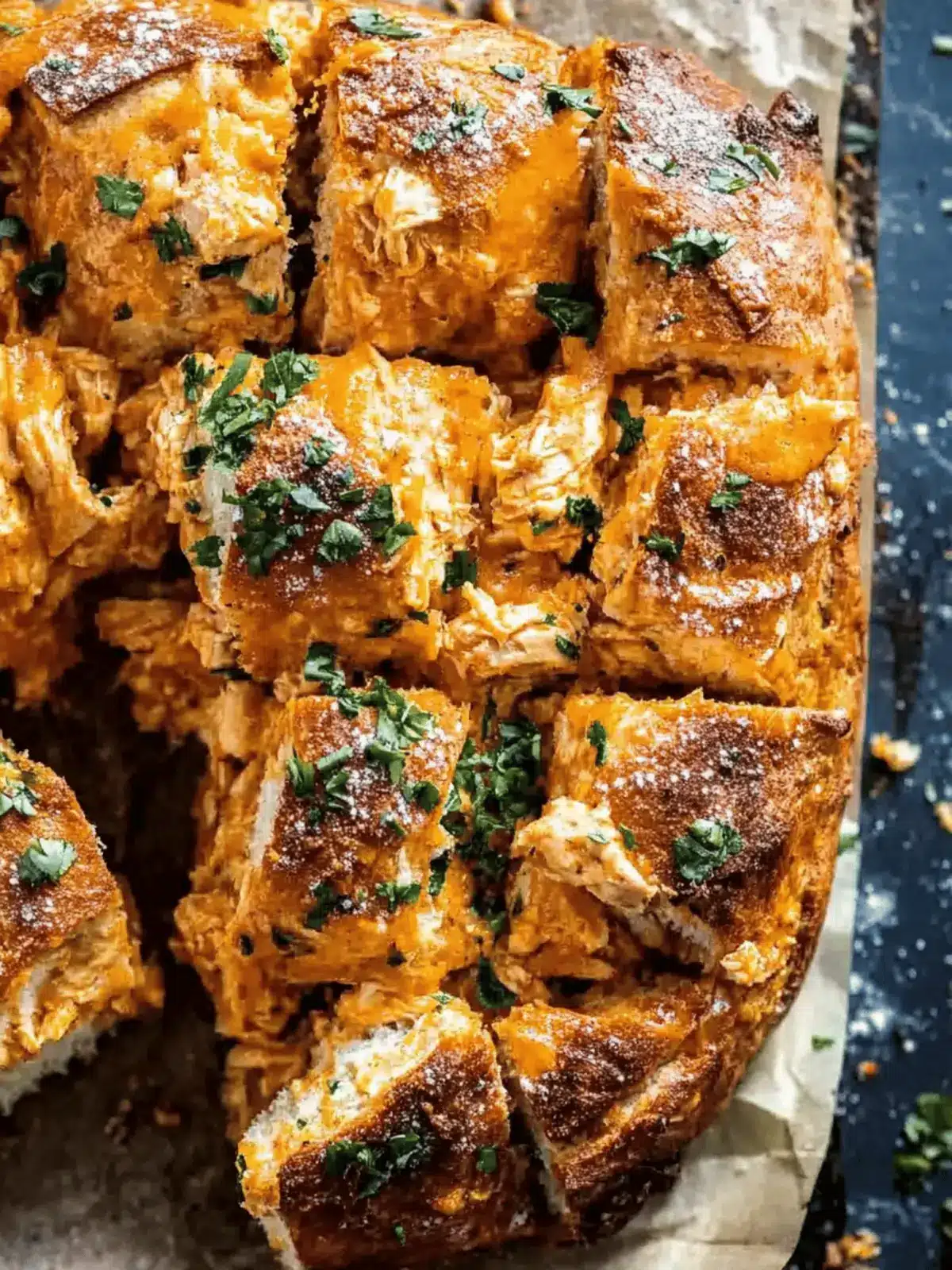 Buffalo Ranch Chicken Pull Apart Bread for Game Day Fun 5 Buffalo Ranch Chicken Pull Apart Bread