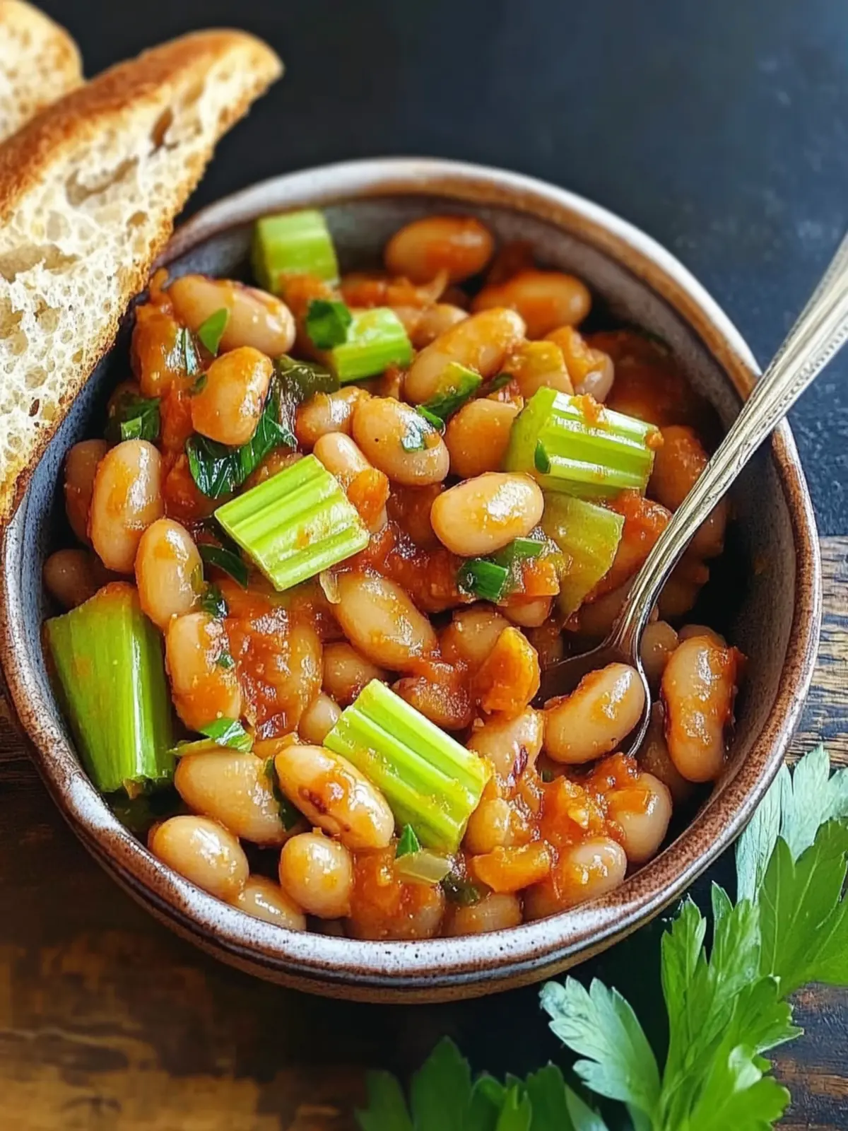 Warm Spanish-Style Giant-Bean Salad with Smoked Paprika Magic 2 Warm Spanish-Style Giant-Bean Salad With Smoked Paprika and Celery