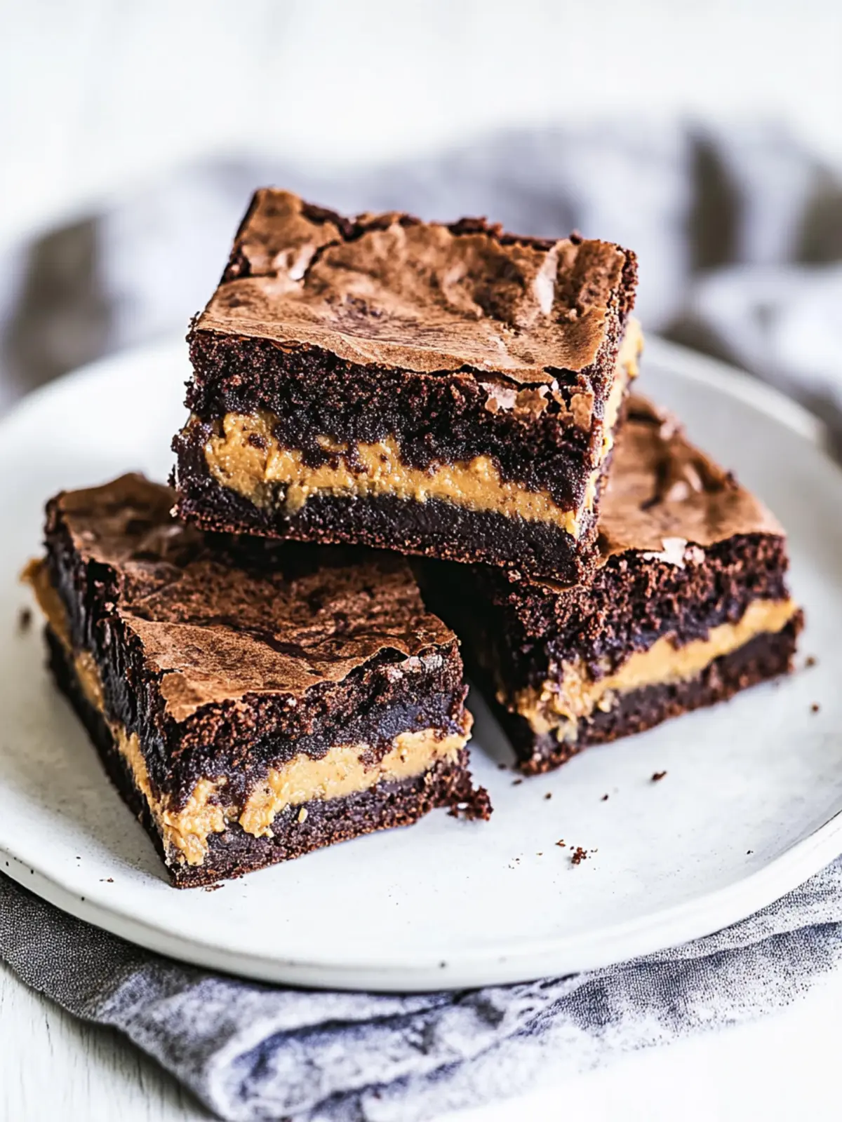 Decadent Peanut Butter Stuffed Brownies You’ll Crave! 2 Peanut Butter Stuffed Brownies