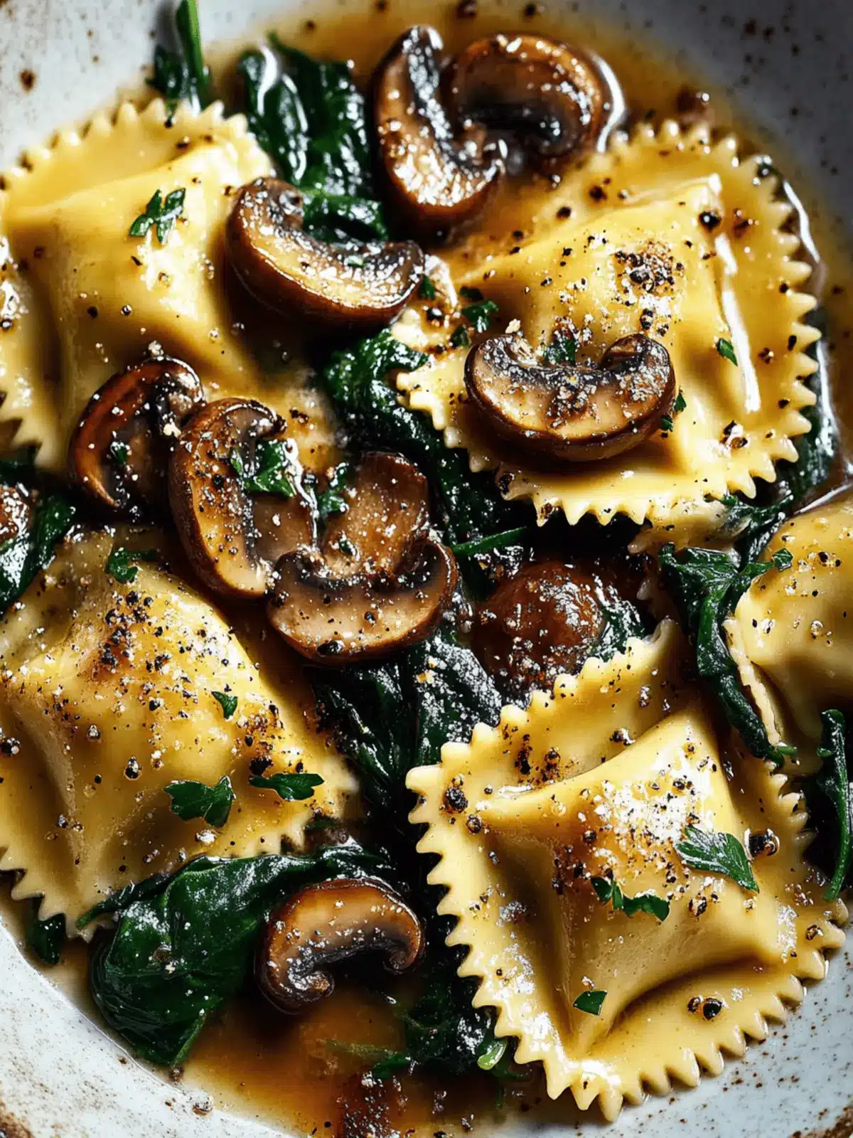 Mushroom Ravioli with Spinach: Creamy Comfort in Every Bite 2 Mushroom Ravioli with Spinach
