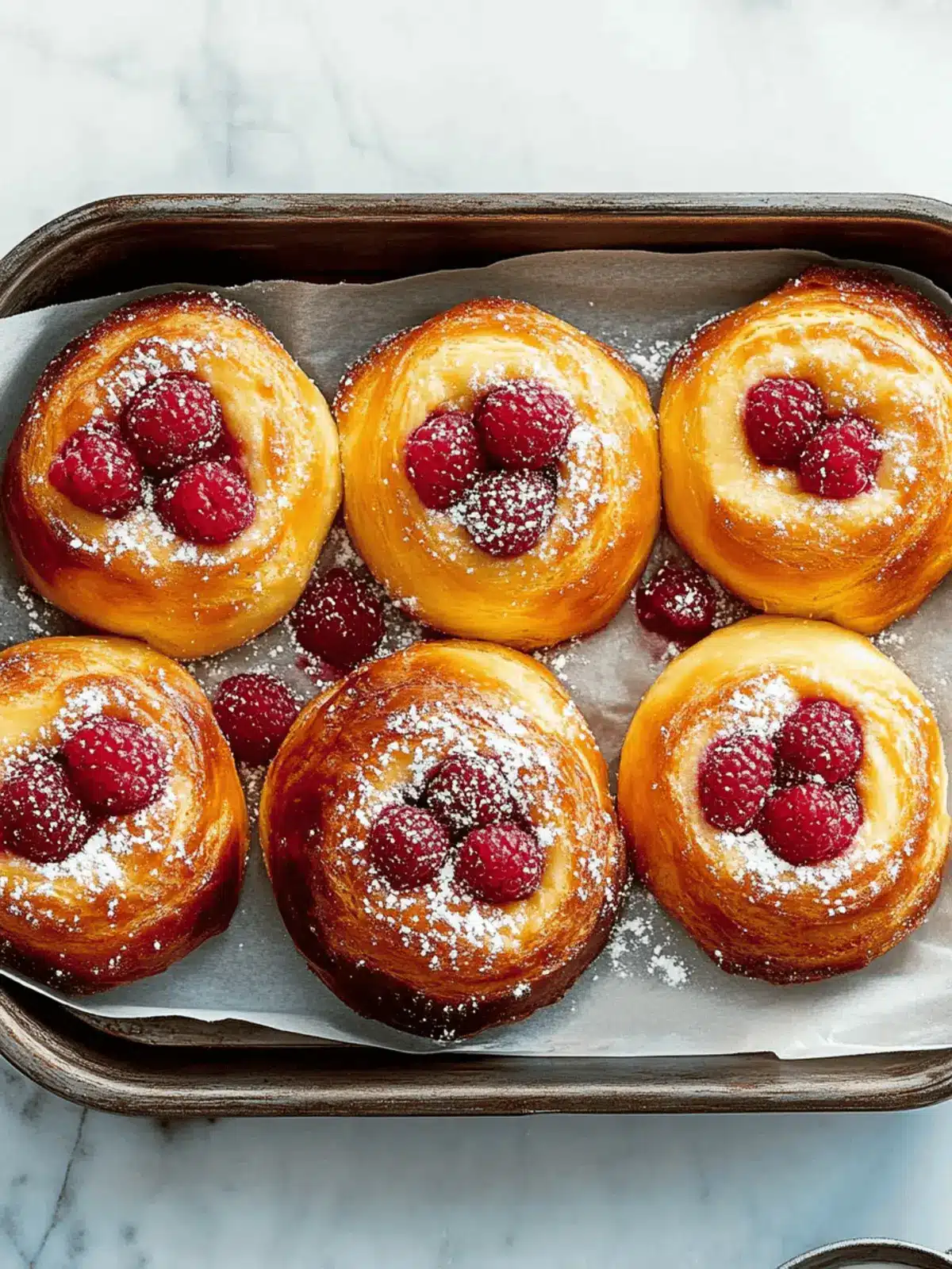 Delicious Vanilla Brioche Buns with Raspberries Recipe 4 Vanilla Brioche Buns with Raspberries