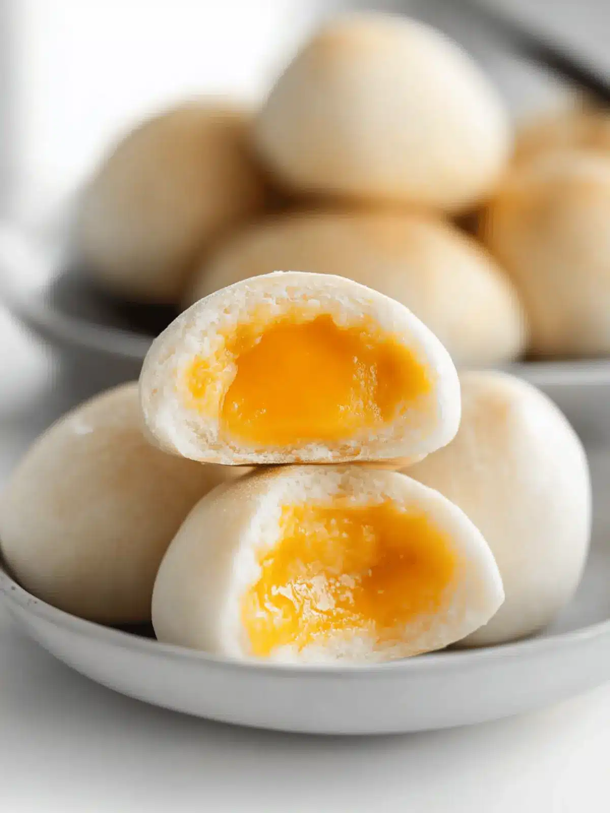 Delicious Salted Egg Yolk Custard Buns You'll Crave Every Time 4 alted Egg Yolk Custard Buns (Liusha Bao)