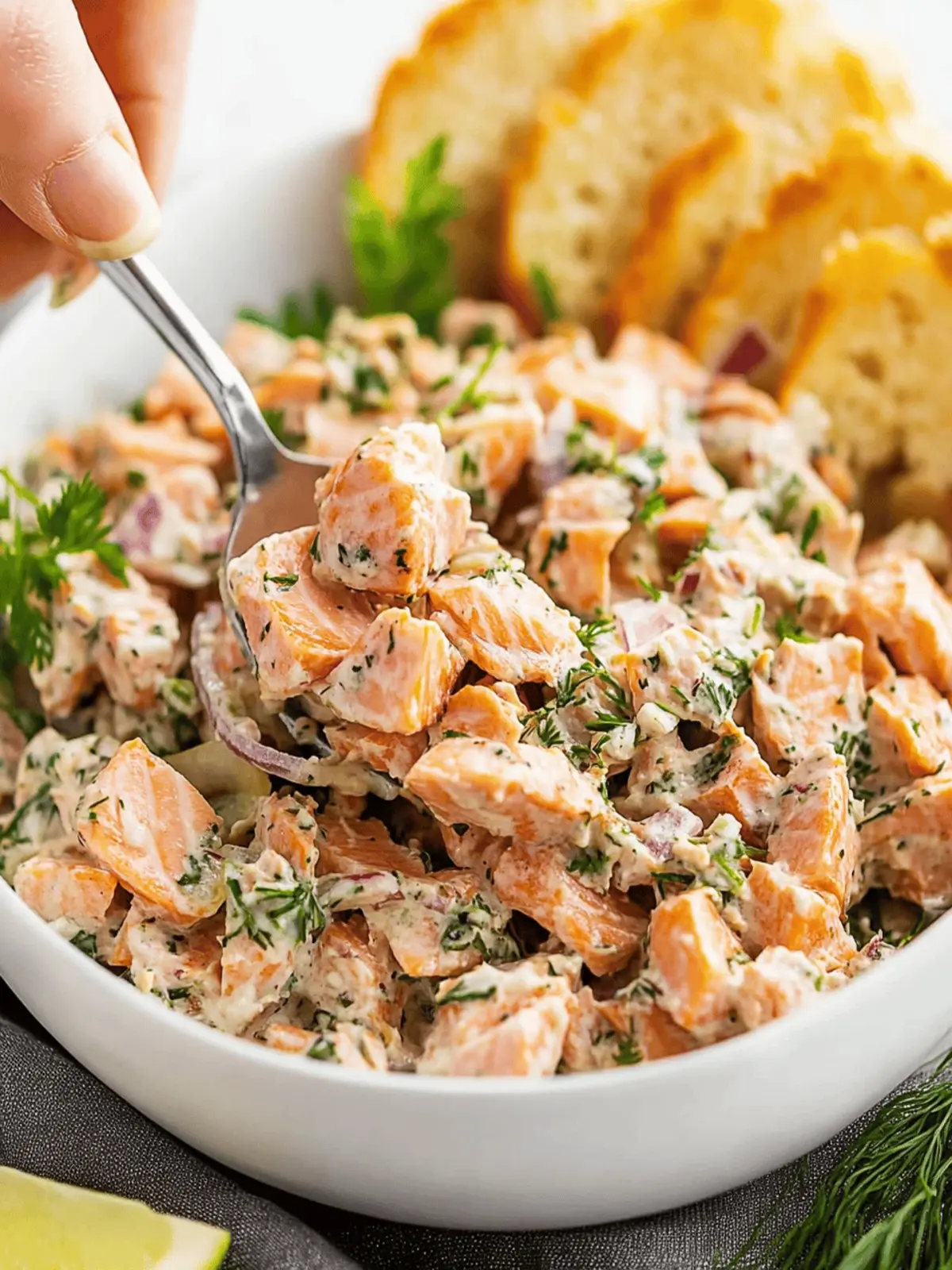 Delicious Canned Salmon Salad with Creamy Dill Twist 3 Canned Salmon Salad