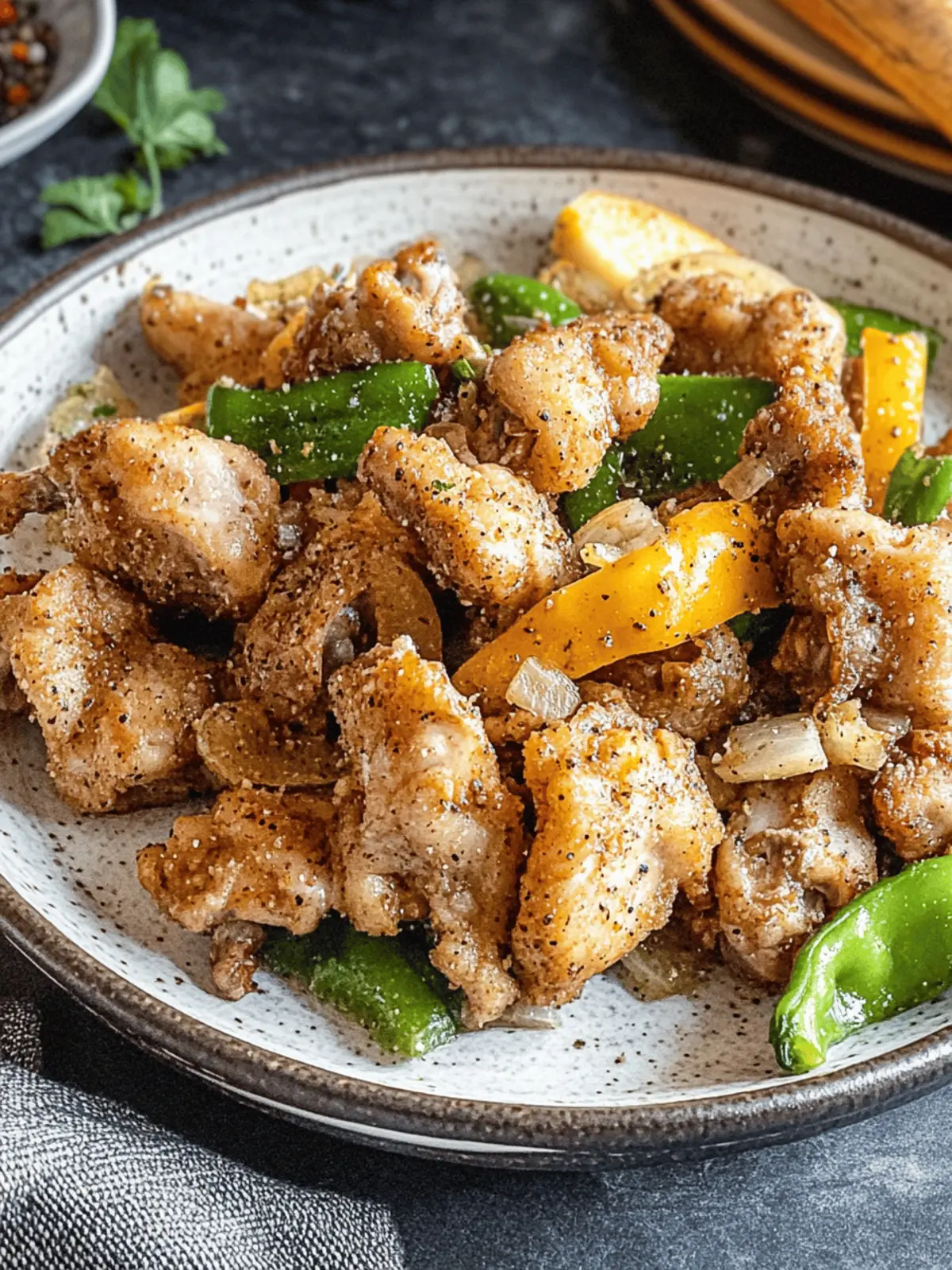Savory Salt and Pepper Chicken with Vibrant Veggies! 4 Salt and Pepper Chicken