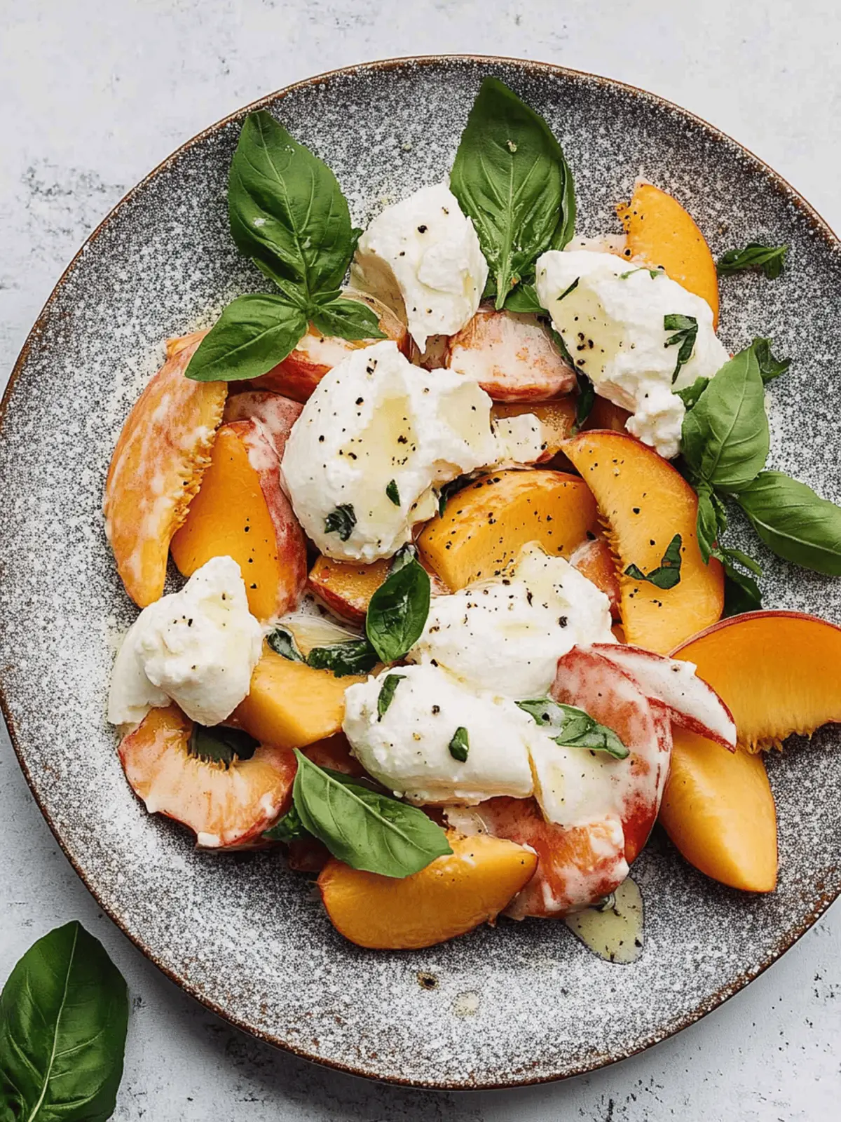 Delicious 10-Minute Peach & Burrata Salad for Summer Bliss 2 10-Minute Peach & Burrata Salad