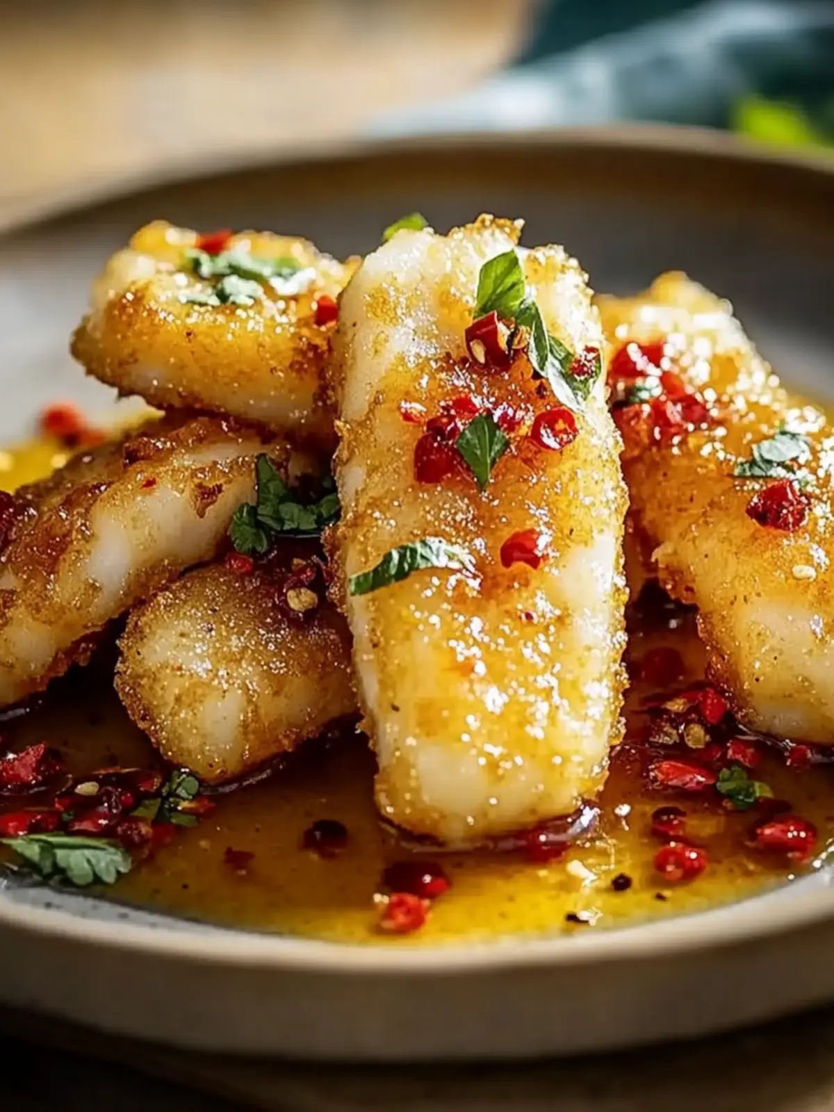 Savor Garlic Butter Cod Strips with Sweet Chili Lime Sauce 2 Garlic Butter Cod Strips with Sweet Chili Lime Sauce