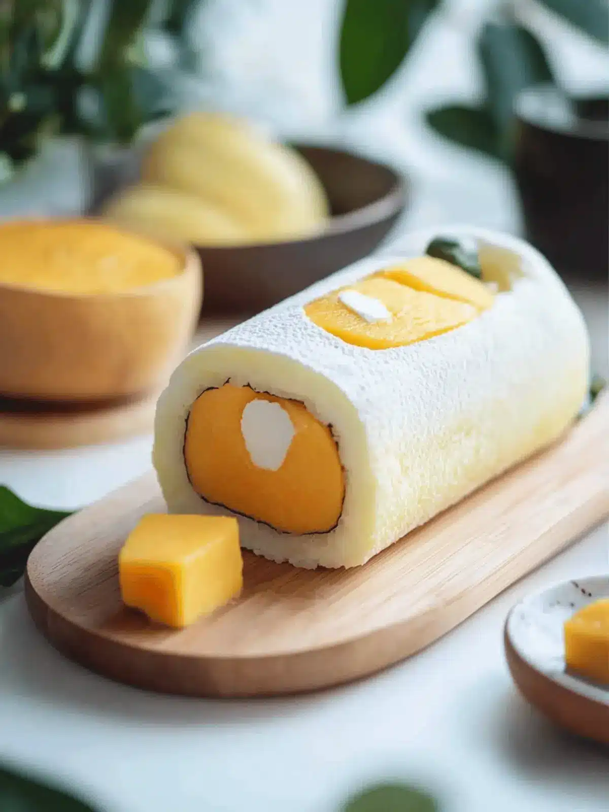 Fresh Mango Cream Roll Japanese Style: A Sweet Delight to Enjoy 3 Fresh Mango Cream Roll Japanese Style