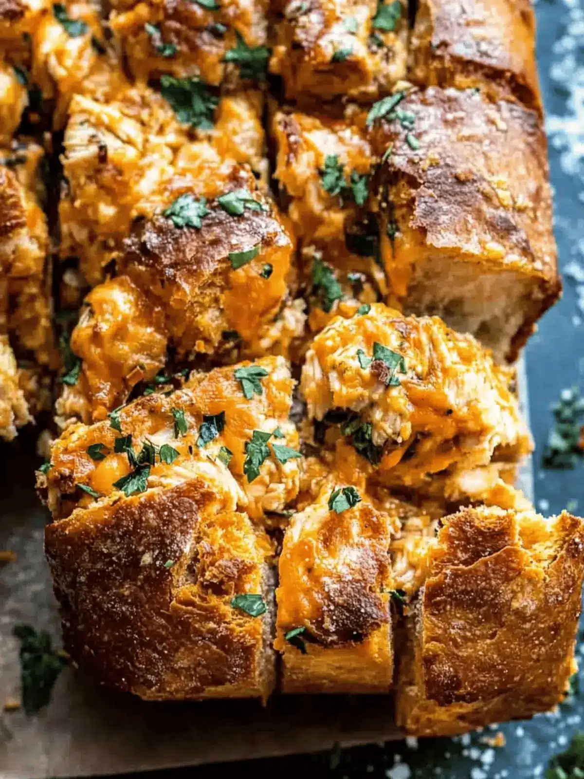 Buffalo Ranch Chicken Pull Apart Bread for Game Day Fun 3 Buffalo Ranch Chicken Pull Apart Bread