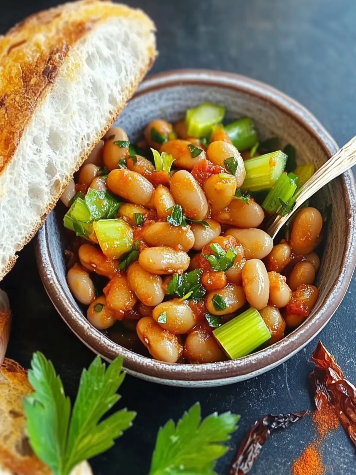 Warm Spanish-Style Giant-Bean Salad with Smoked Paprika Magic 4 Warm Spanish-Style Giant-Bean Salad With Smoked Paprika and Celery