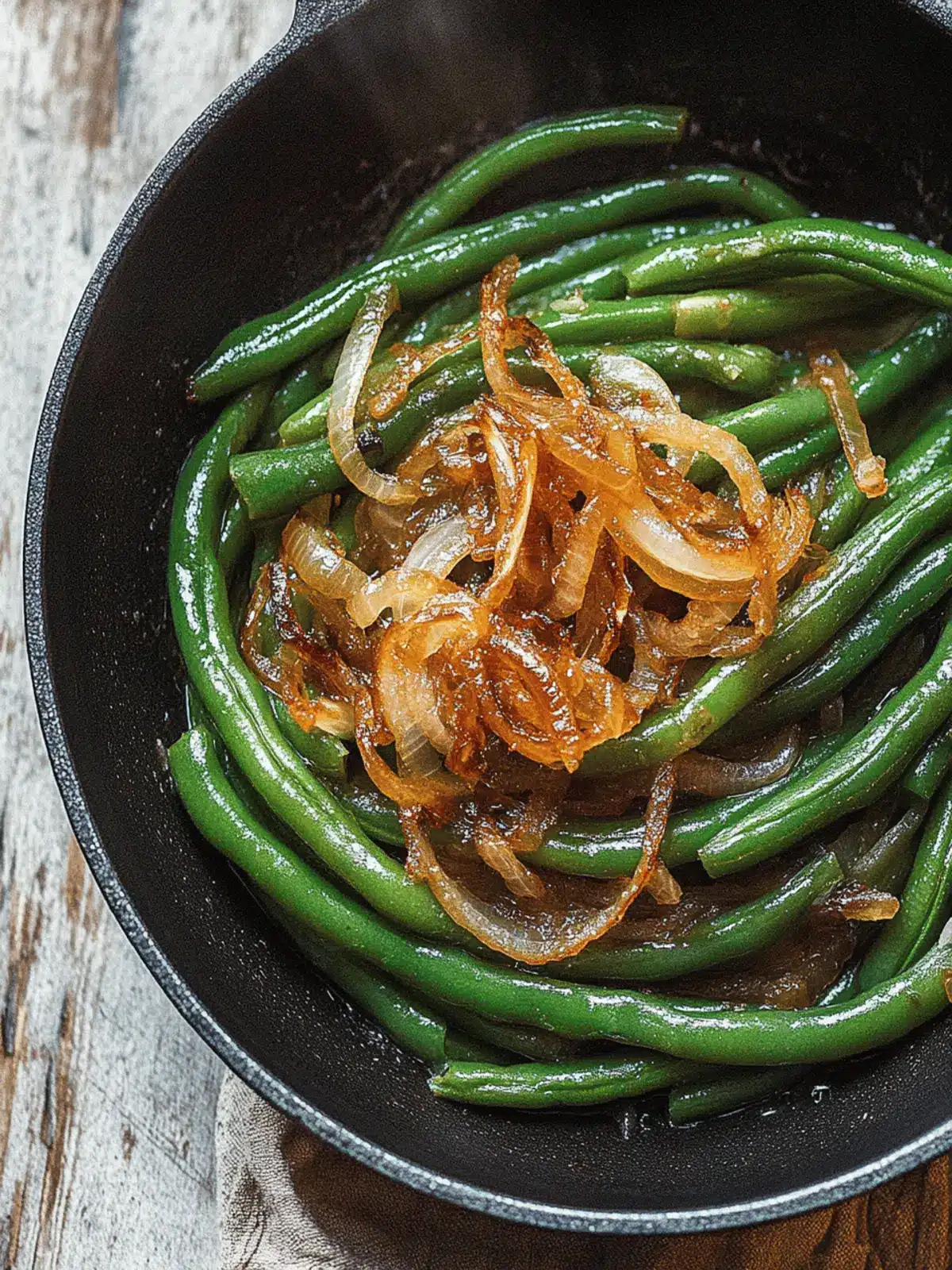 Sautéed Green Beans with French Onions: A Flavor Boost! 2 Sautéed Green Beans with French Onions