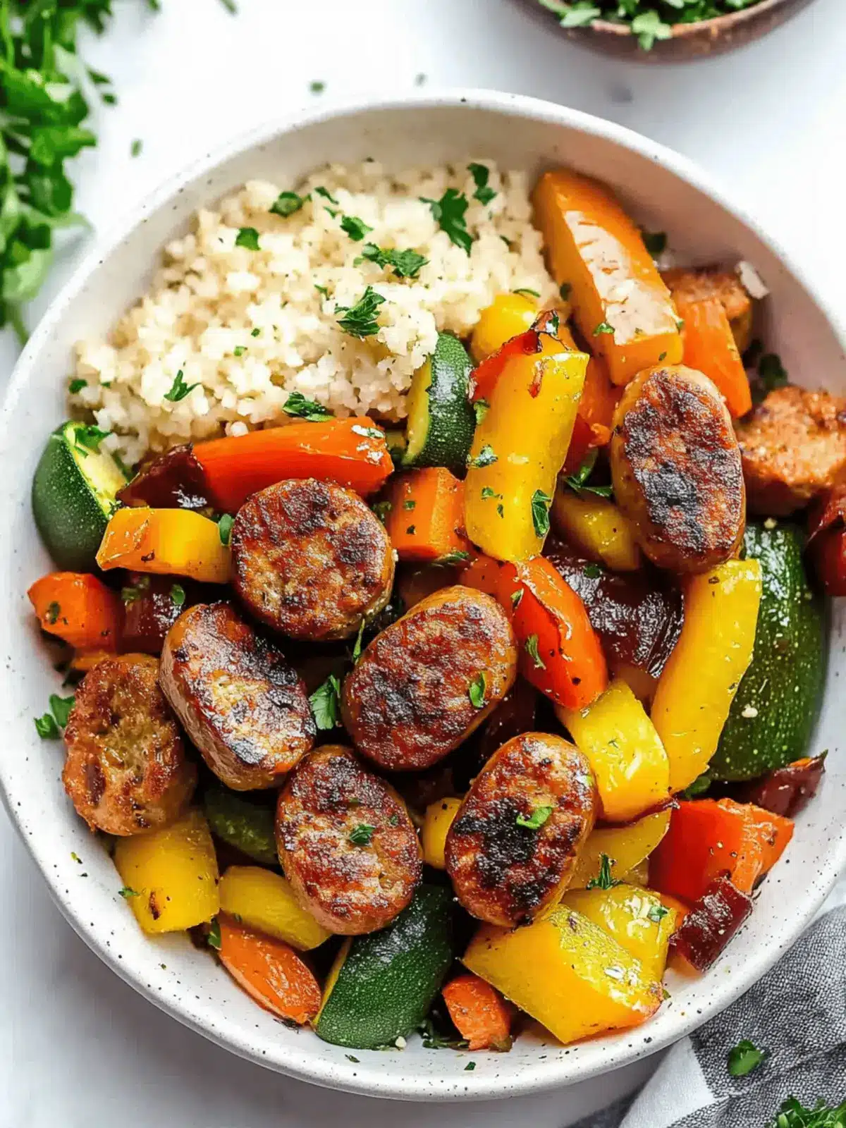 Quick 10 Minute Air Fryer Chicken Sausage and Veggies Delight 4 10 Minute Air Fryer Chicken Sausage and Veggies
