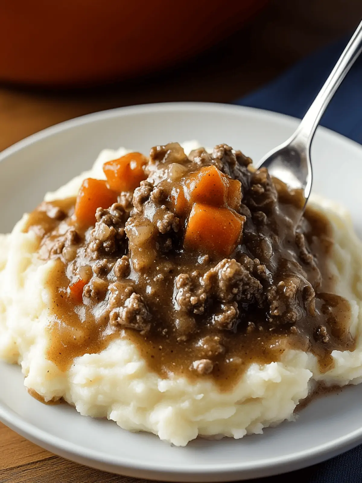 Delicious Ground Beef and Gravy Over Mashed Potatoes Comfort 2 Ground Beef and Gravy Over Mashed Potatoes