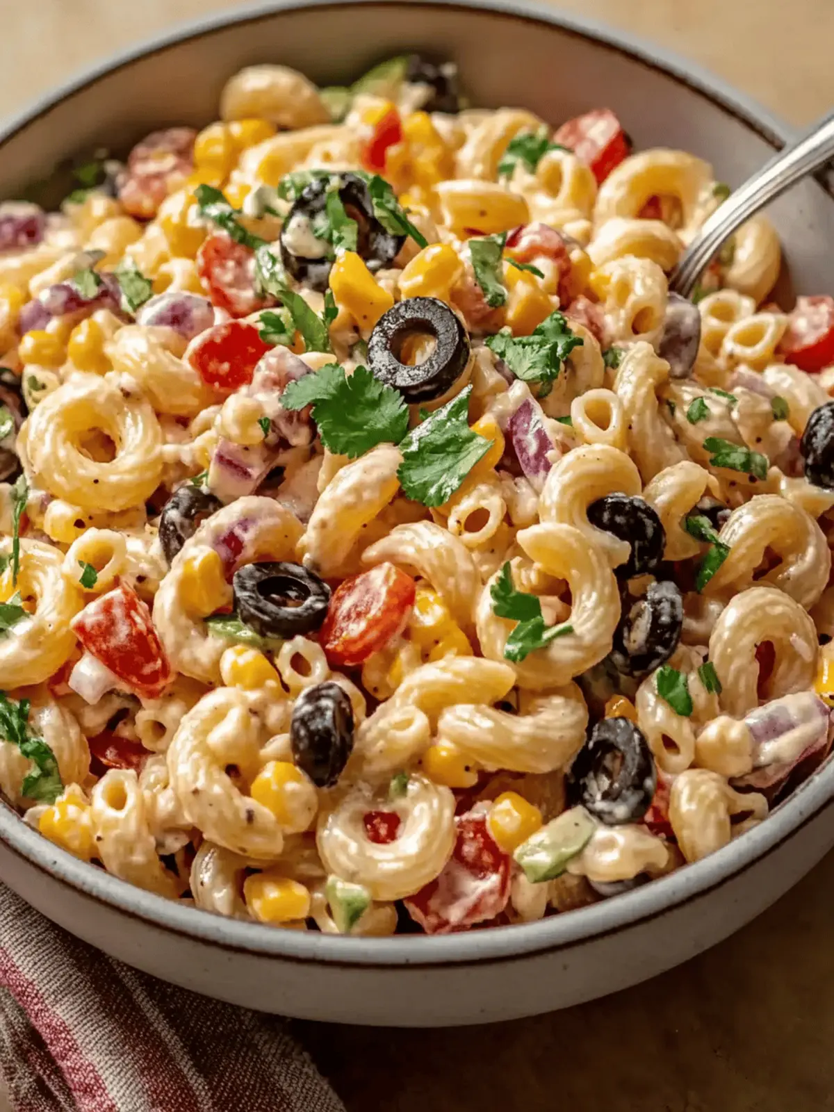 Delicious Southwestern Pasta Salad with Beans and Fresh Corn 2 Southwestern Pasta Salad