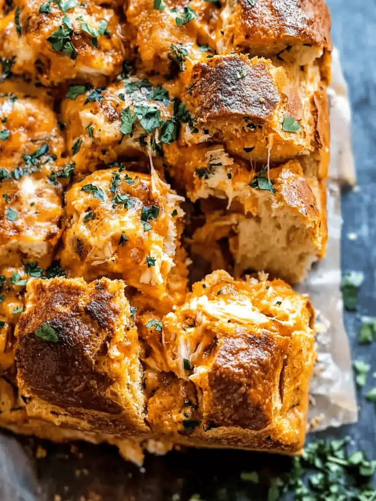 Buffalo Ranch Chicken Pull Apart Bread for Game Day Fun 4 Buffalo Ranch Chicken Pull Apart Bread