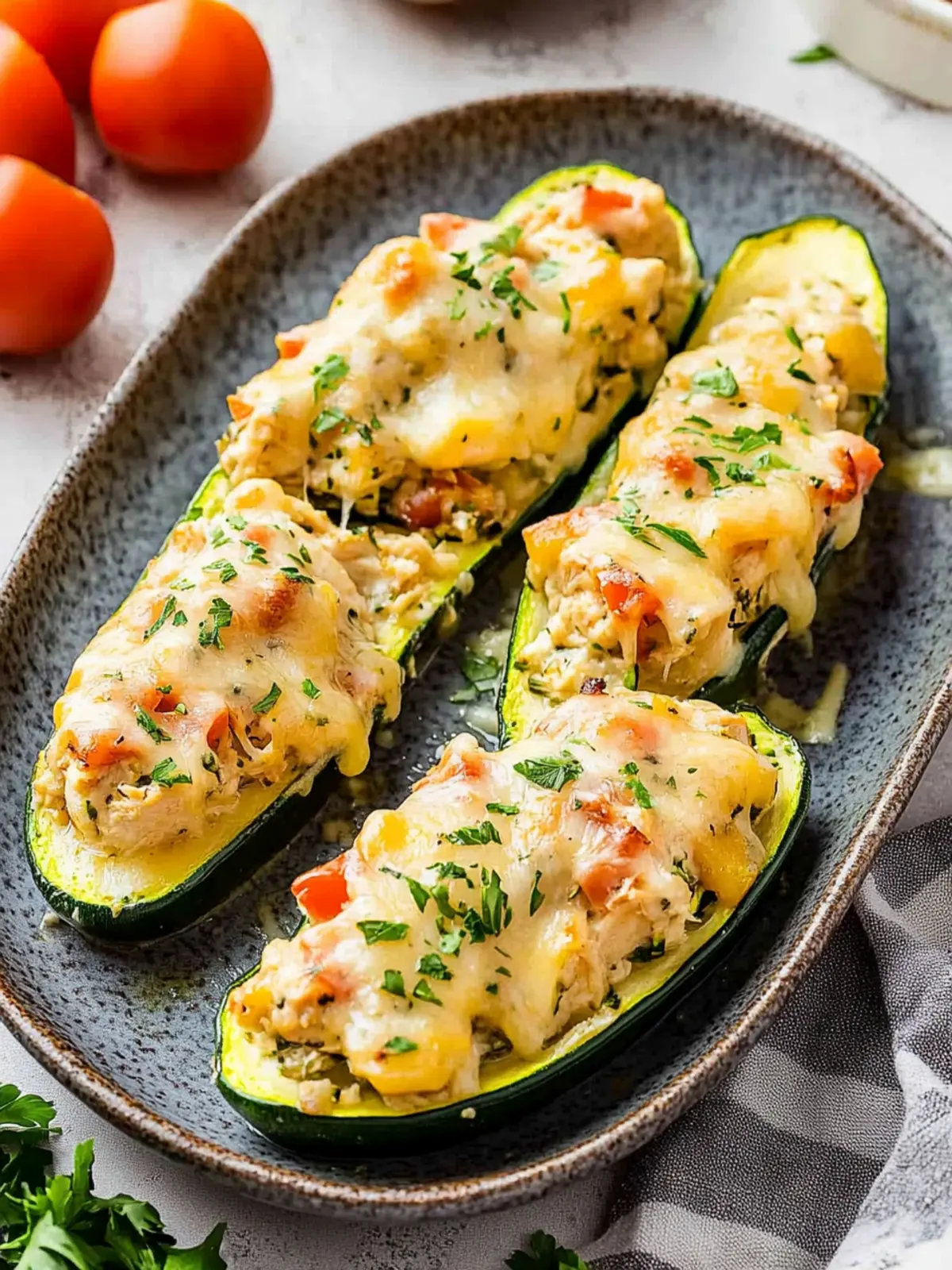 Savory Stuffed Zucchini Boats With Chicken You’ll Crave 2 Stuffed Zucchini Boats With Chicken