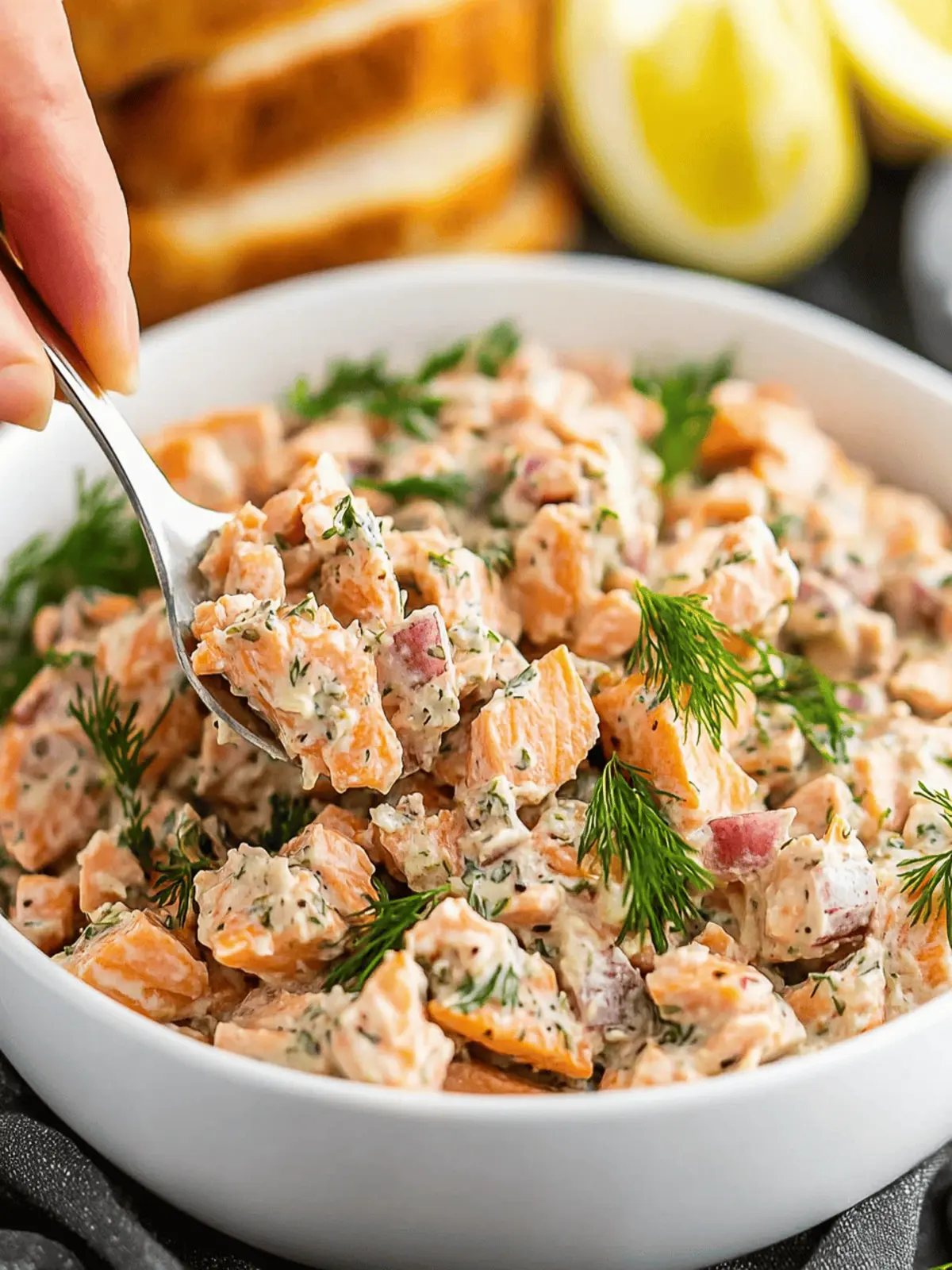 Delicious Canned Salmon Salad with Creamy Dill Twist 5 Canned Salmon Salad