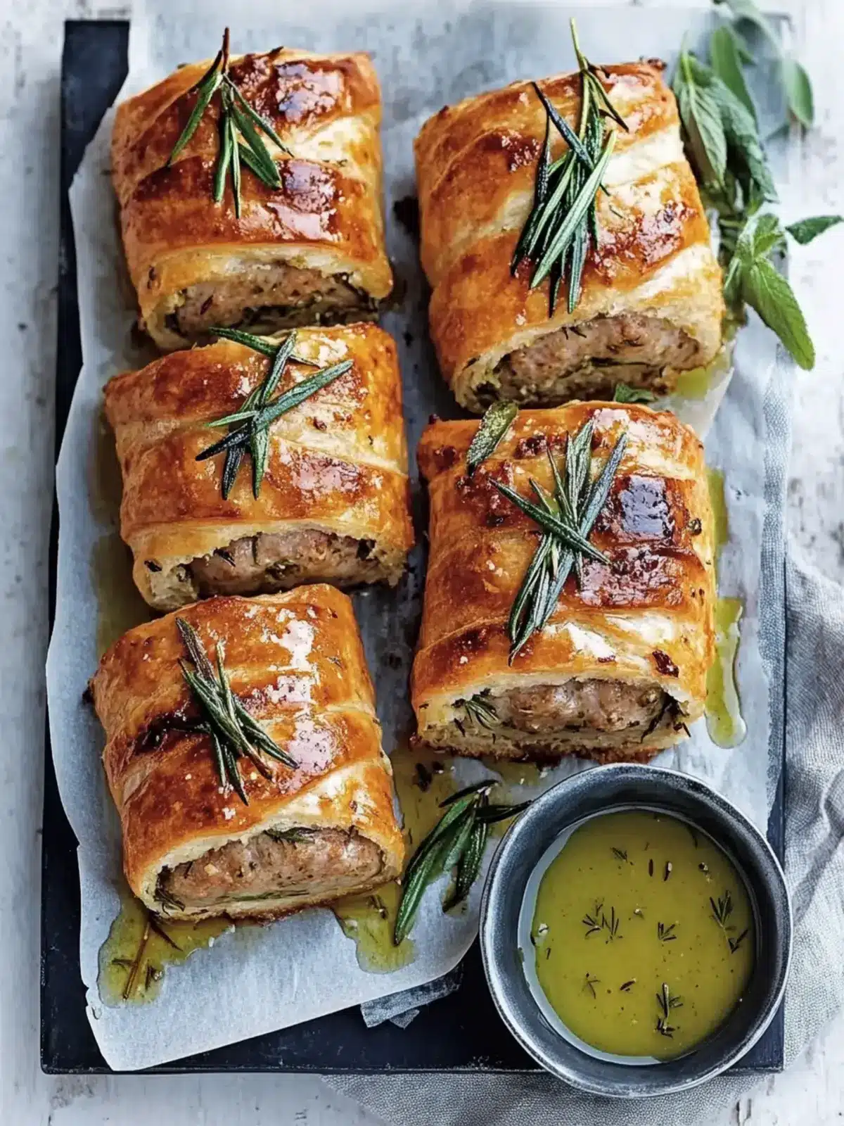 Irresistible Lamb, Rosemary and Mint Sausage Rolls Recipe 5 Lamb, Rosemary and Mint Sausage Rolls