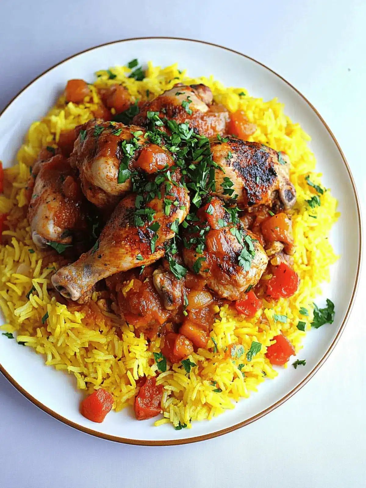 Savory Chicken Tagine with Yellow Rice for a Cozy Dinner 2 Chicken Tagine with Yellow Rice