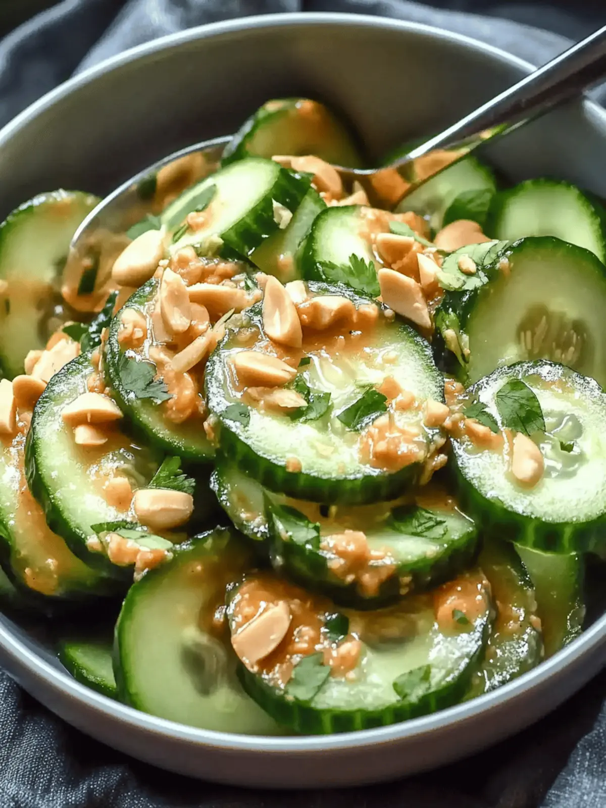 Zesty Cucumber Salad with Spicy Peanut Dressing Delight 5 Refreshing Cucumber Salad with Spicy Peanut Dressing
