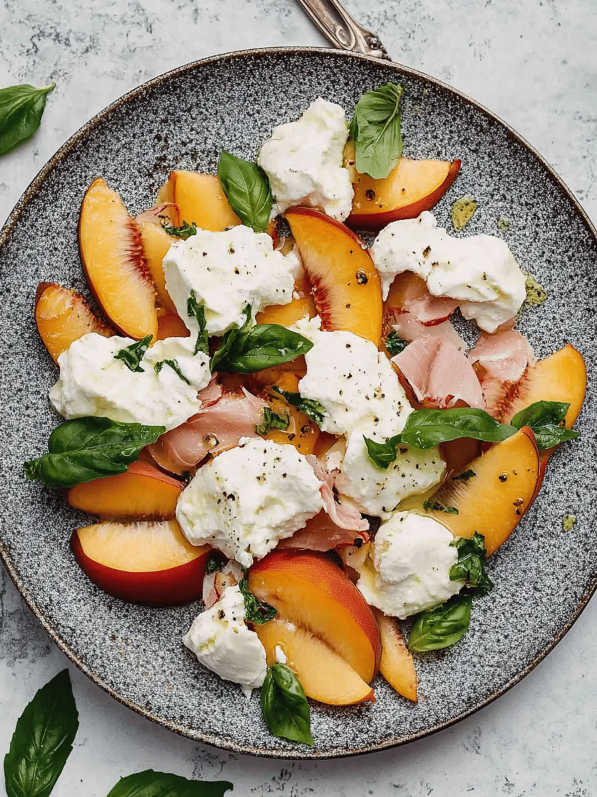 Delicious 10-Minute Peach & Burrata Salad for Summer Bliss 4 10-Minute Peach & Burrata Salad