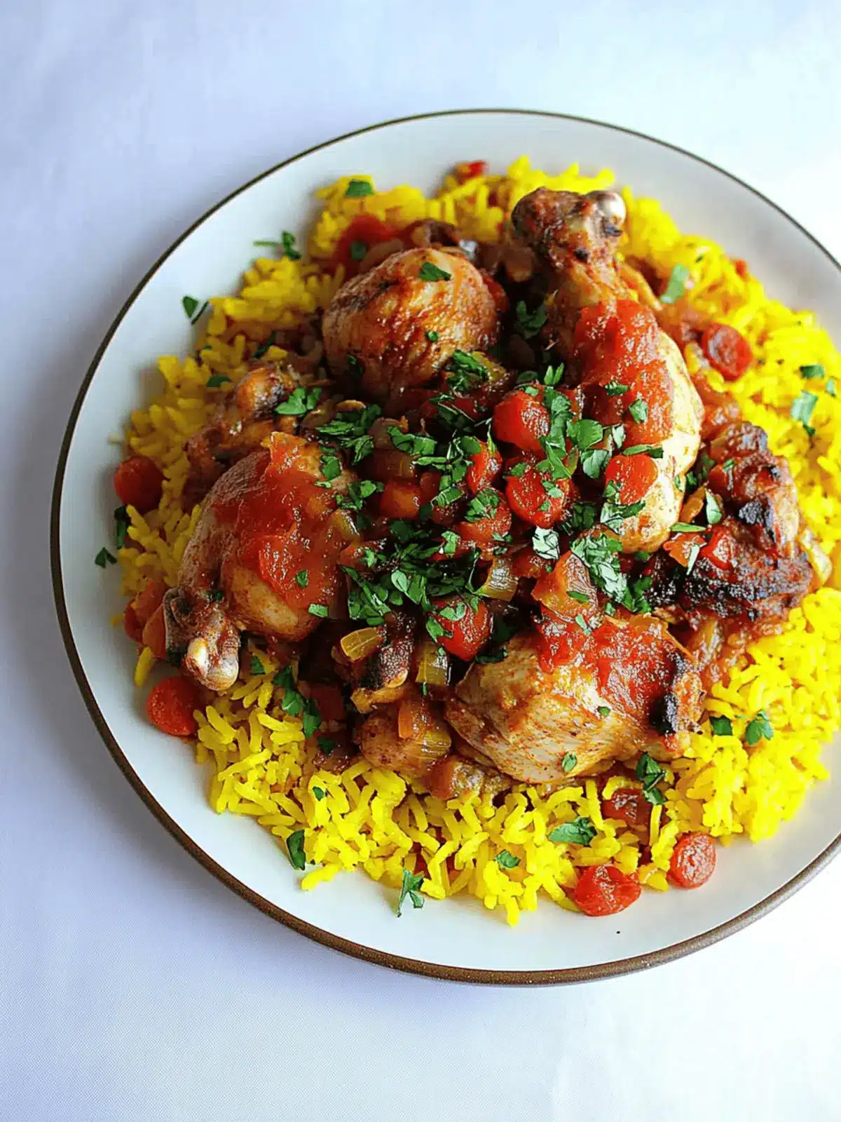 Savory Chicken Tagine with Yellow Rice for a Cozy Dinner 3 Chicken Tagine with Yellow Rice