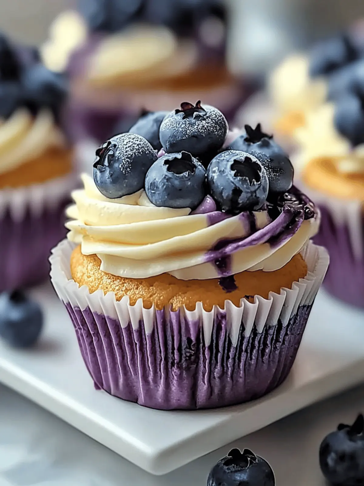 White Chocolate Blueberry Cupcakes That Steal the Show 5 White Chocolate Blueberry Cupcakes