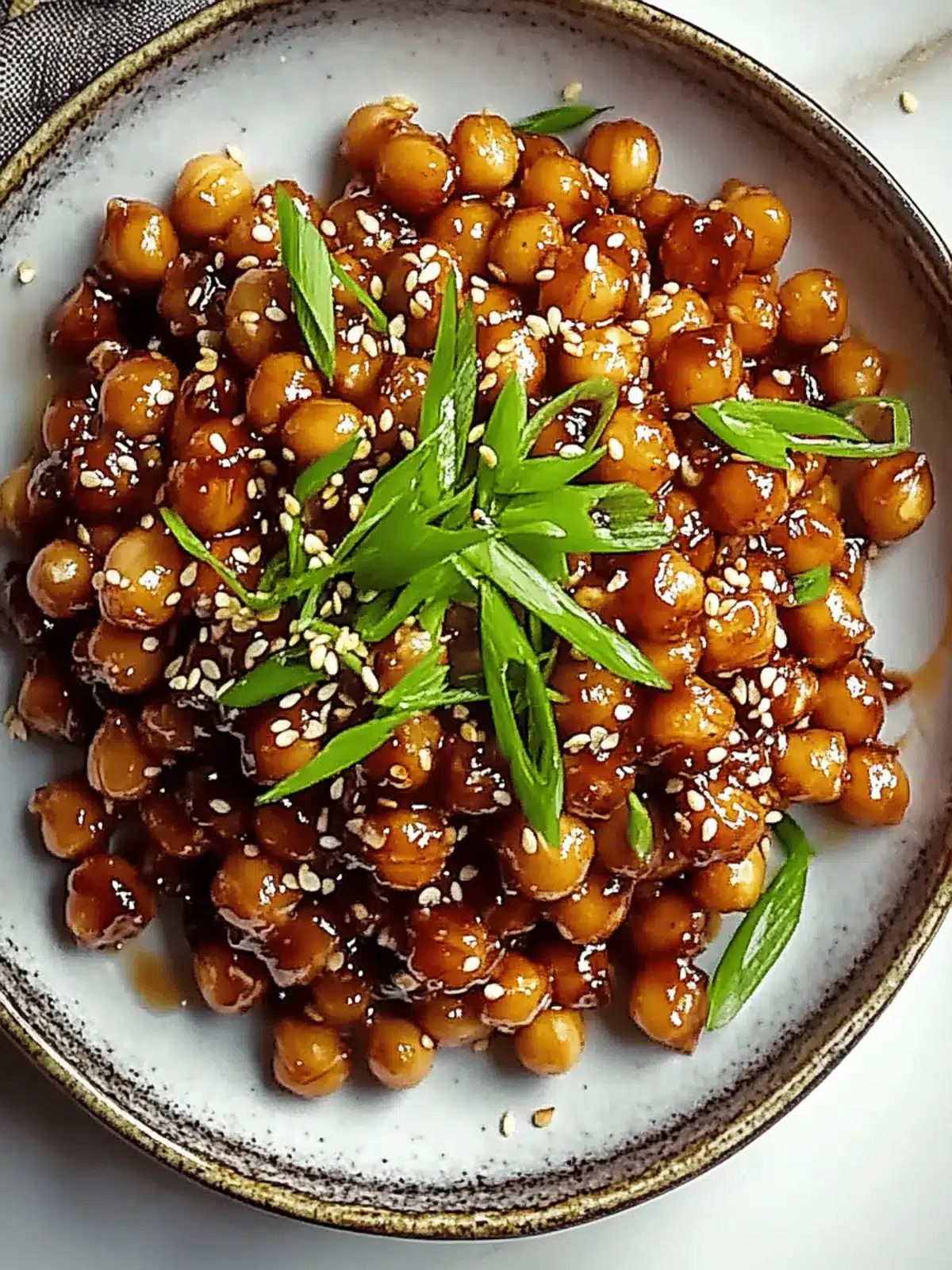 Savory Vegan Sticky Sesame Chickpeas in Under 30 Minutes 2 Vegan Sticky Sesame Chickpeas