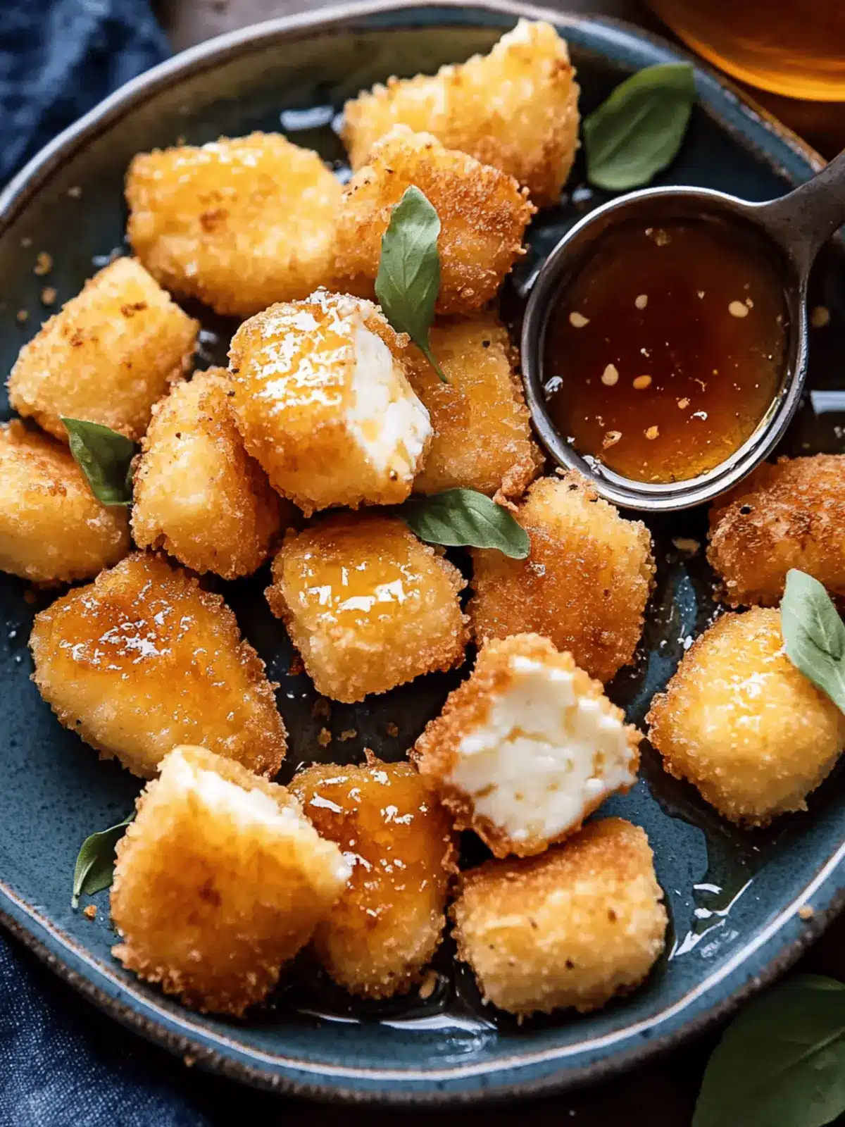 Crispy Oven Fried Halloumi Bites with Hot Honey Bliss 4 Oven Fried Halloumi Bites with Hot Honey