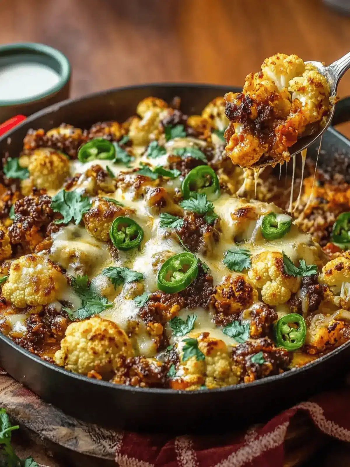 Spicy Skillet Cauliflower Bake That Will Ignite Your Tastebuds 4 Spicy Skillet Cauliflower Bake