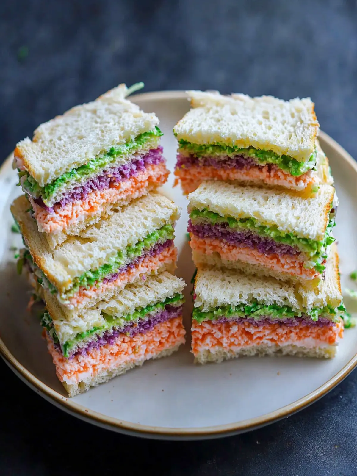 Easy Colorful Tea Sandwiches for Your Next Cozy Gathering 3 Easy Colorful Tea Sandwiches